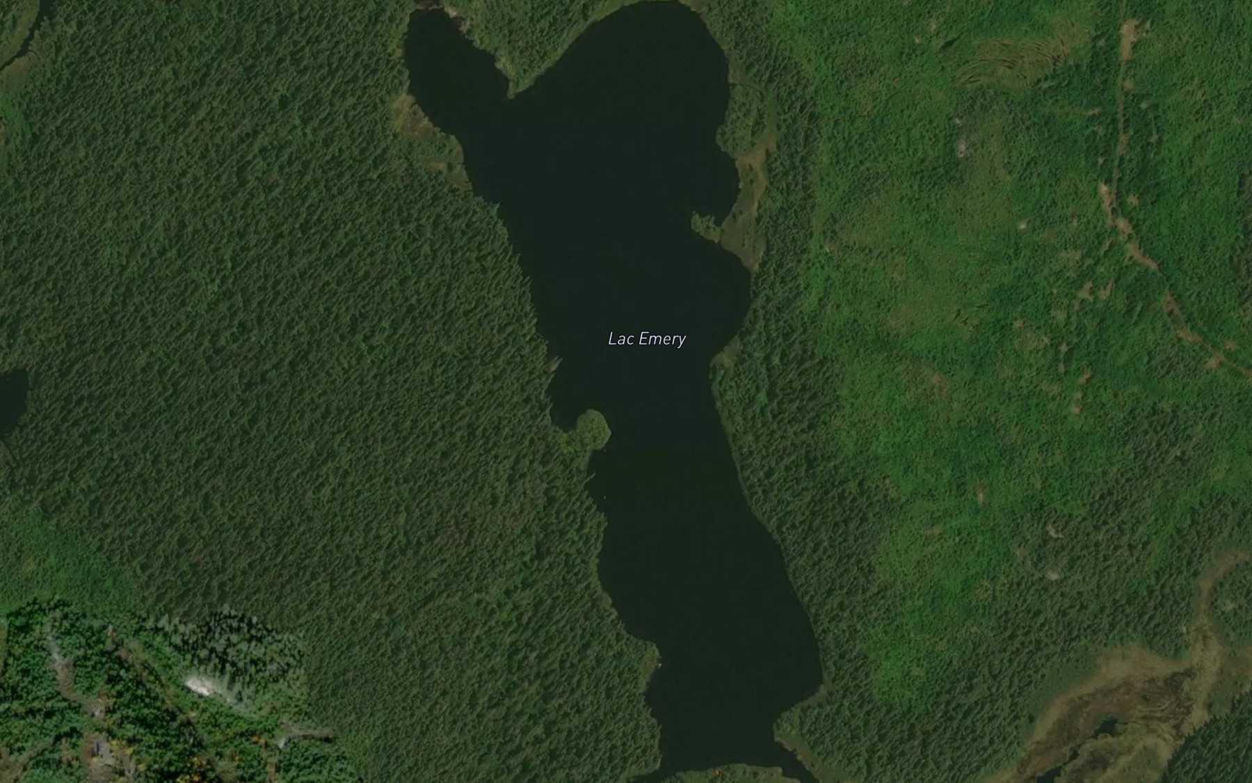 Satellite map of the Lac Emery