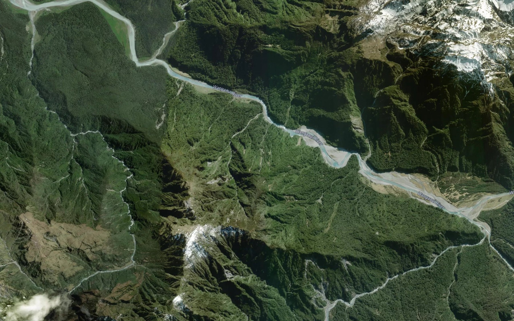 Satellite map of the Isobel Creek