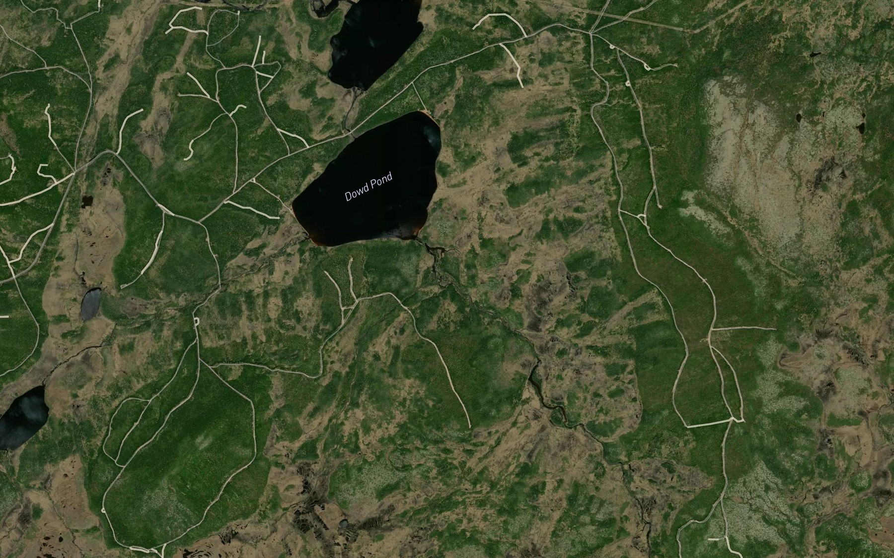 Satellite map of the Dowd Pond