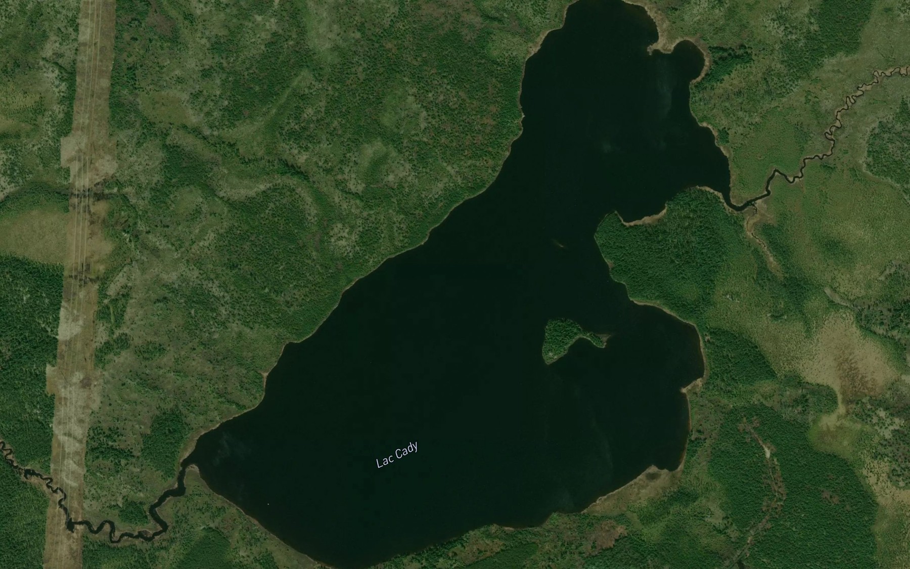 Satellite map of the Lac Cady