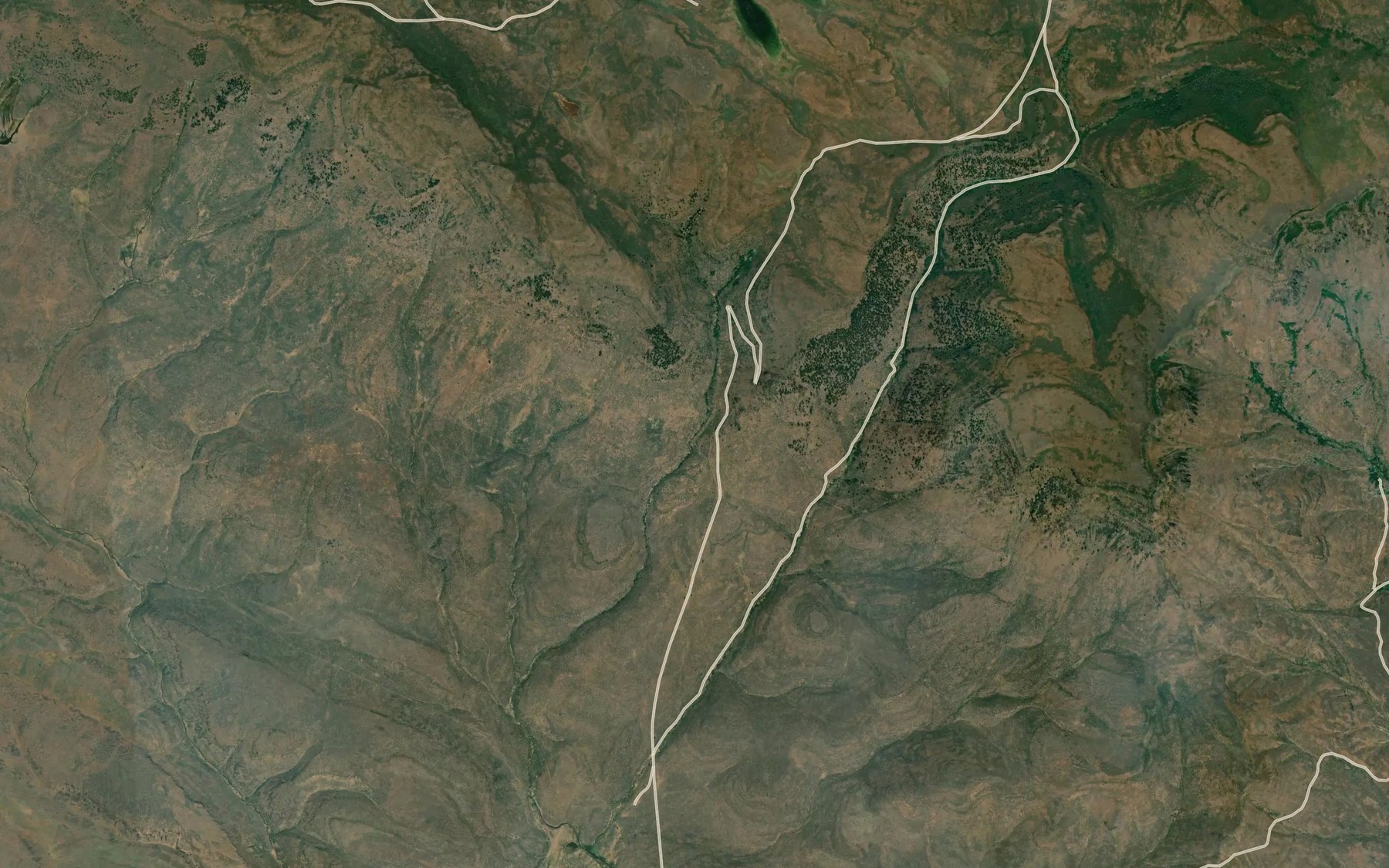 Satellite map of the Little Skull Creek
