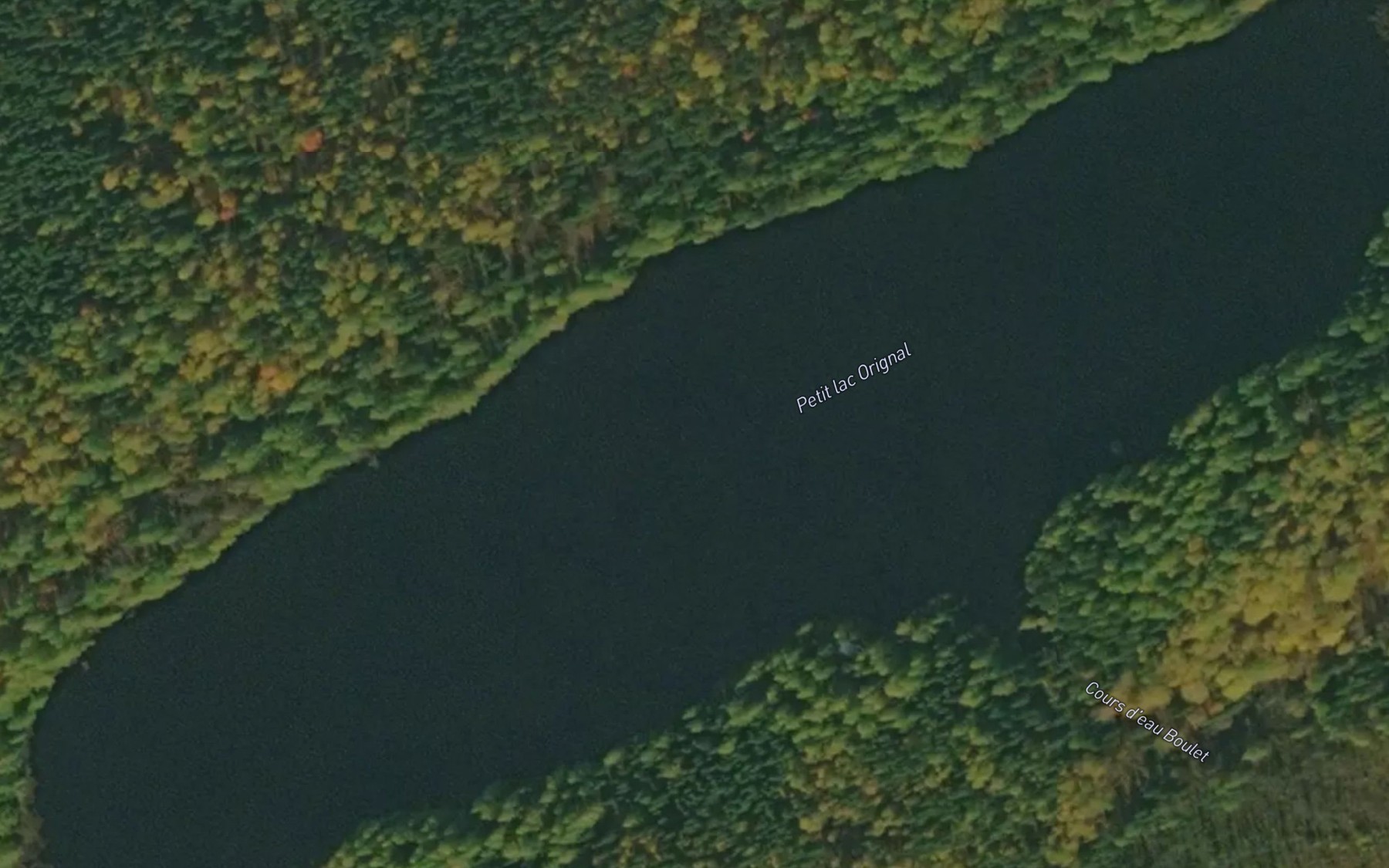 Satellite map of the Petit lac Orignal