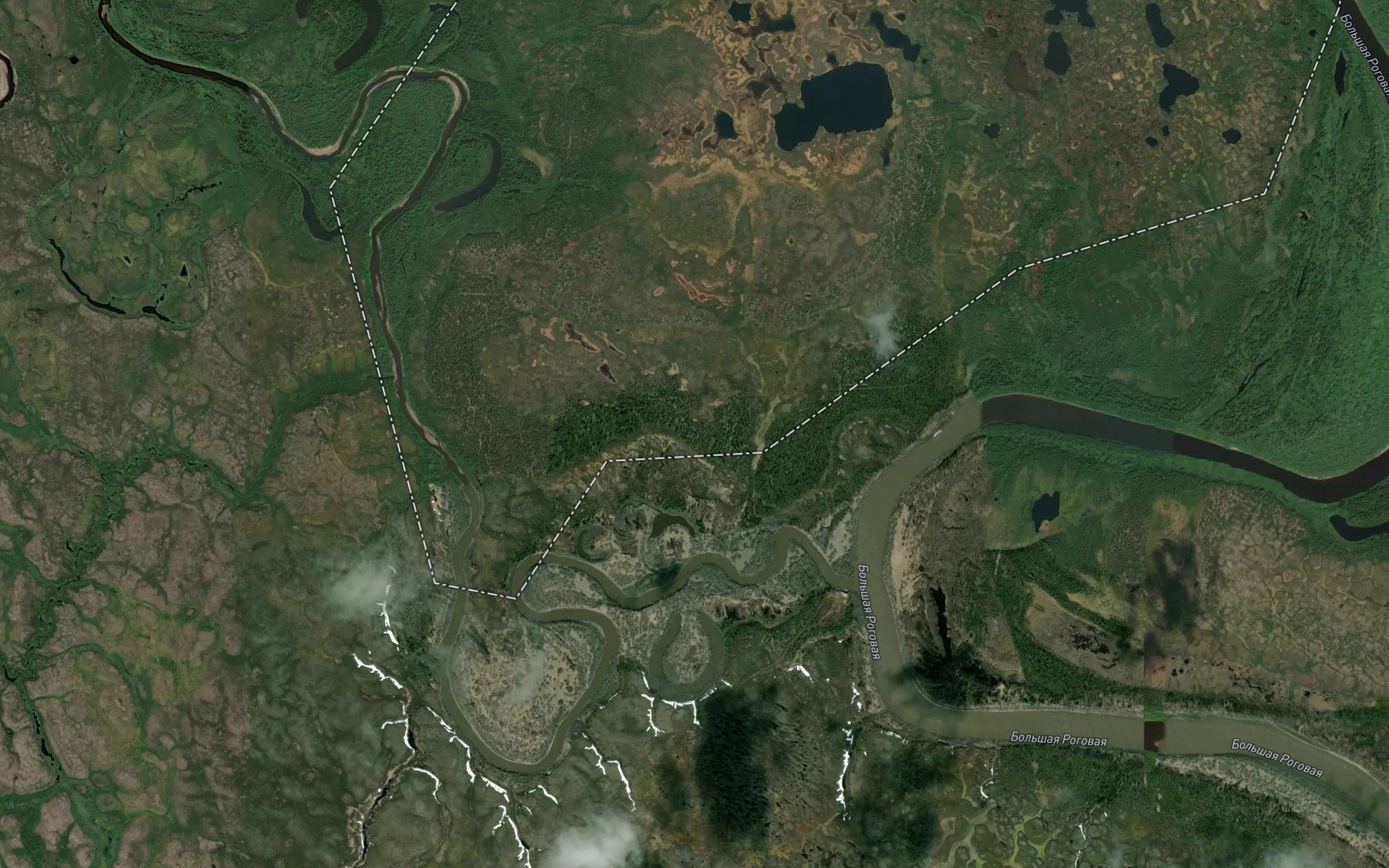 Satellite map of the Bol'shaya Nertseta