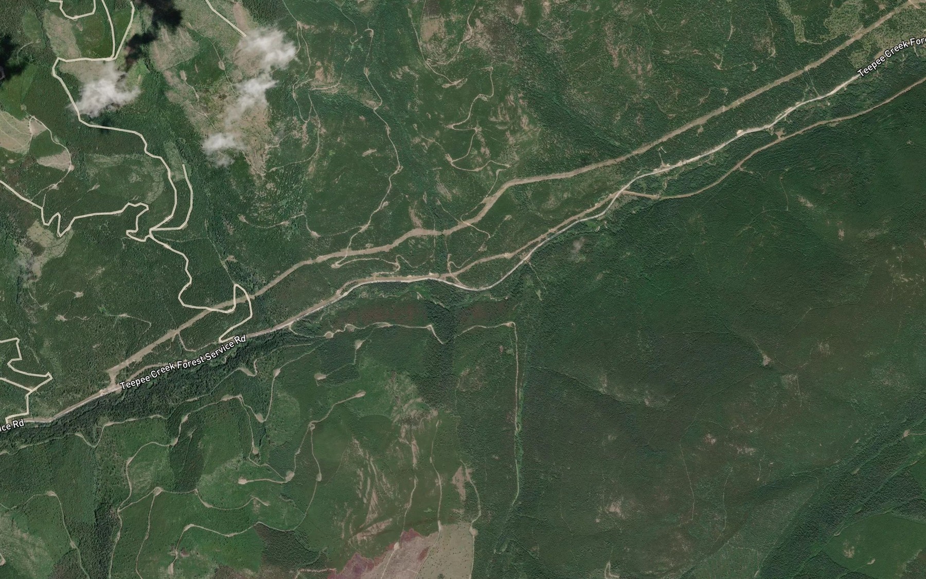 Satellite map of the Katlsa Creek