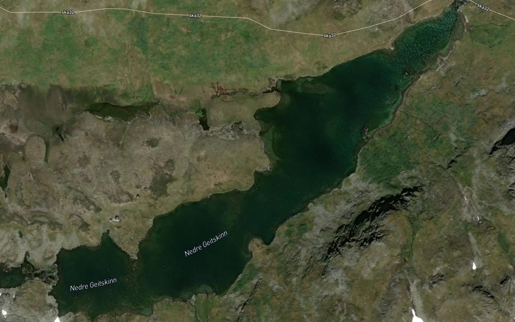 Satellite map of the Nedre Geitskinn
