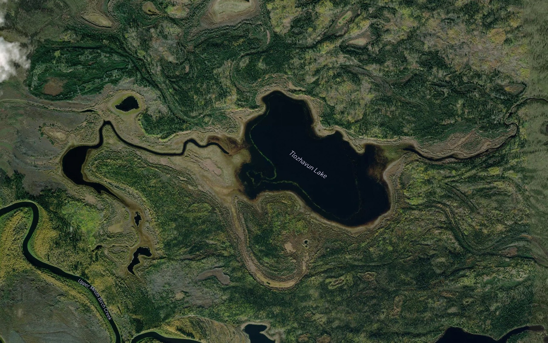 Satellite map of the Tlozhavun Lake