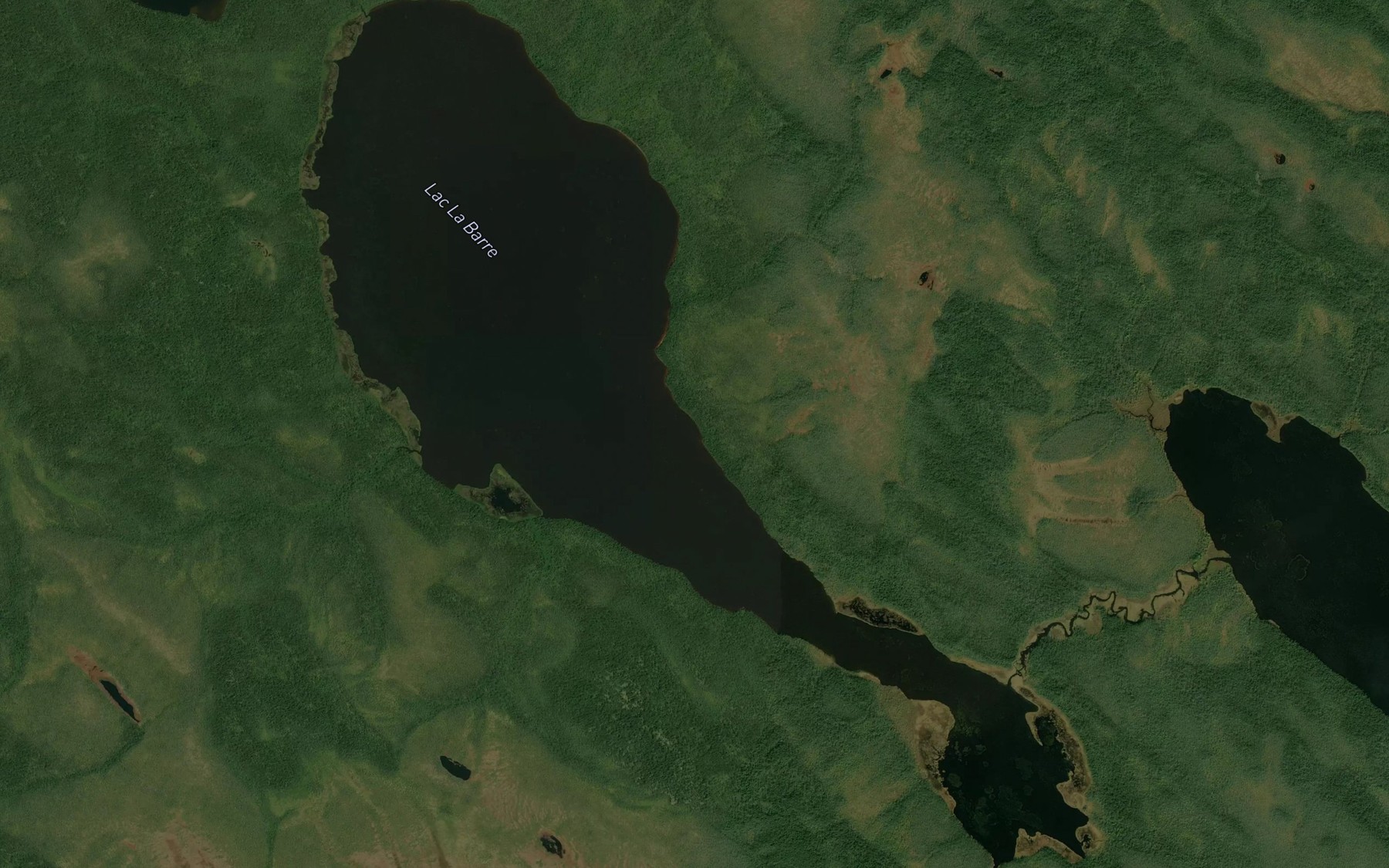 Satellite map of the Lac La Barre