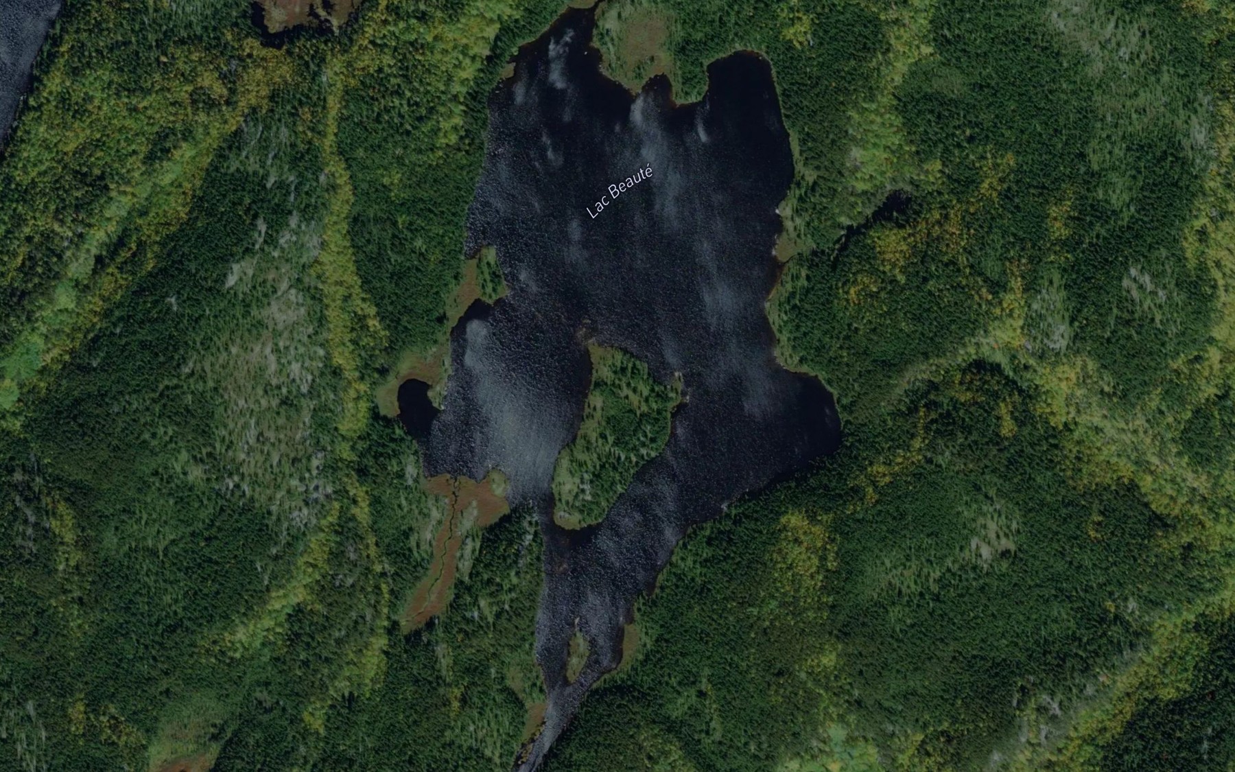 Satellite map of the Lac Beaute