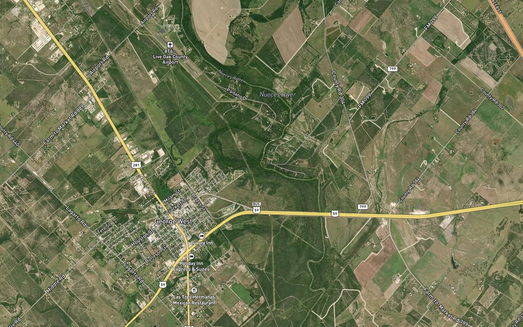 Satellite map of the McKimzey Creek