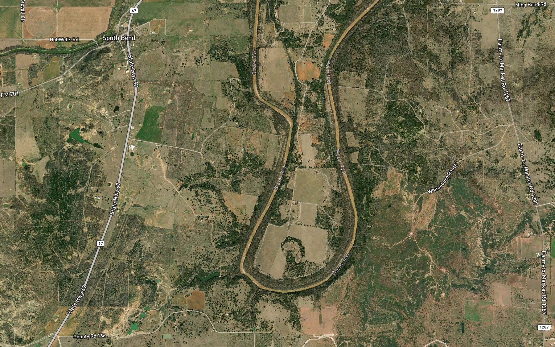 Satellite map of the Spring Branch