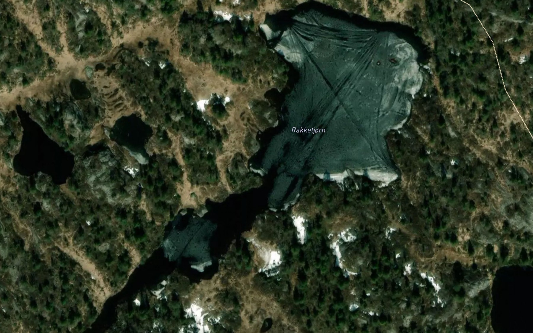 Satellite map of the Rakketjorn