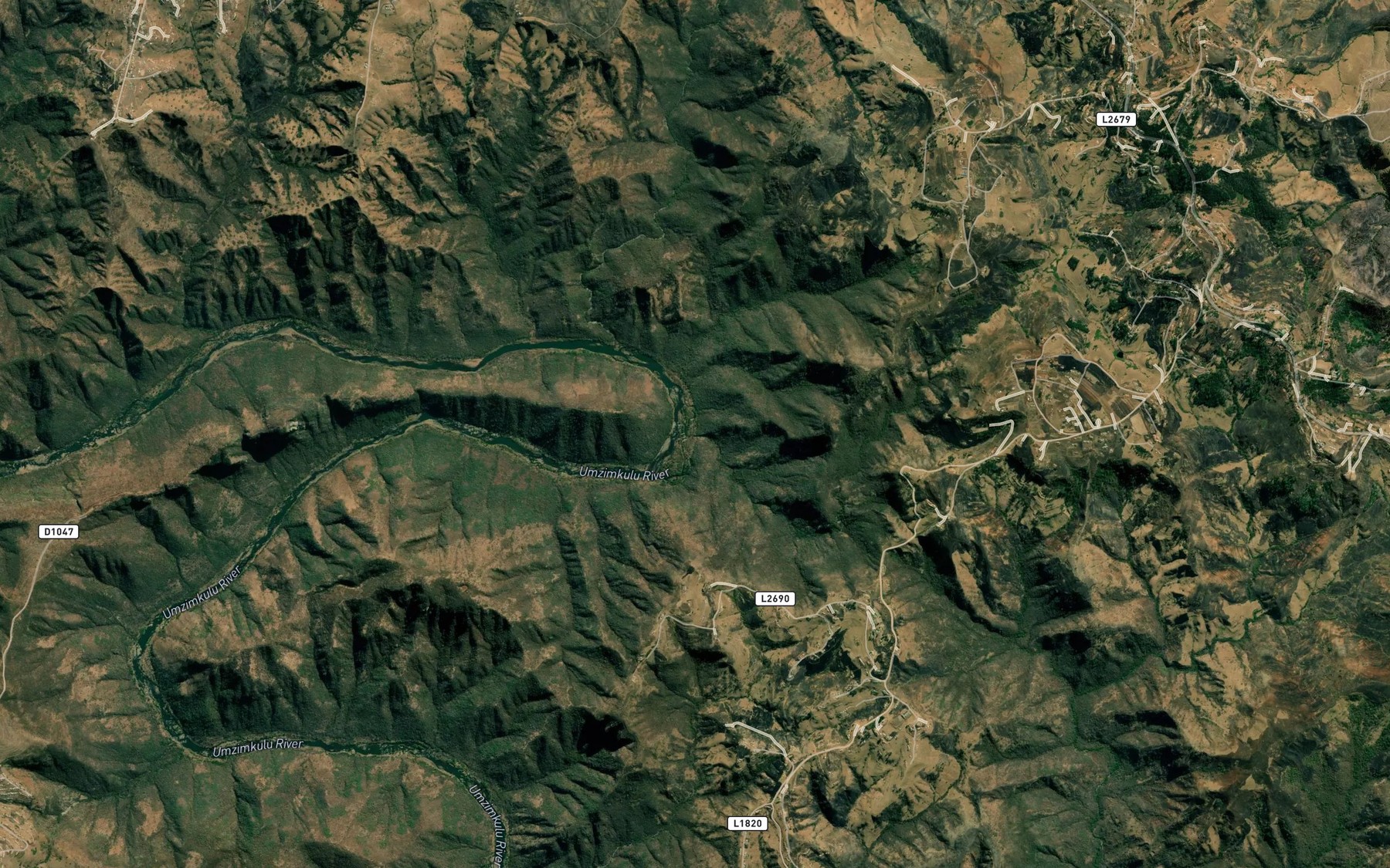 Satellite map of the Mtengi