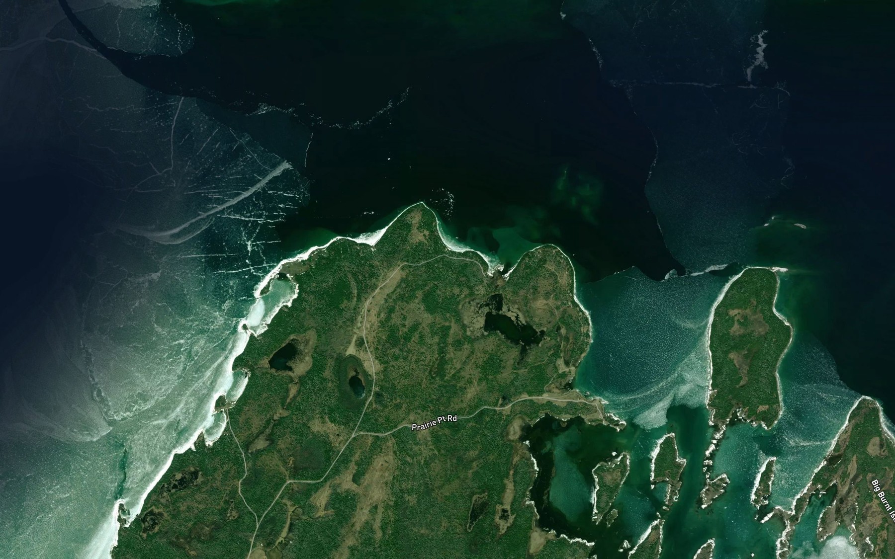 Satellite map of the Skull Point Reef
