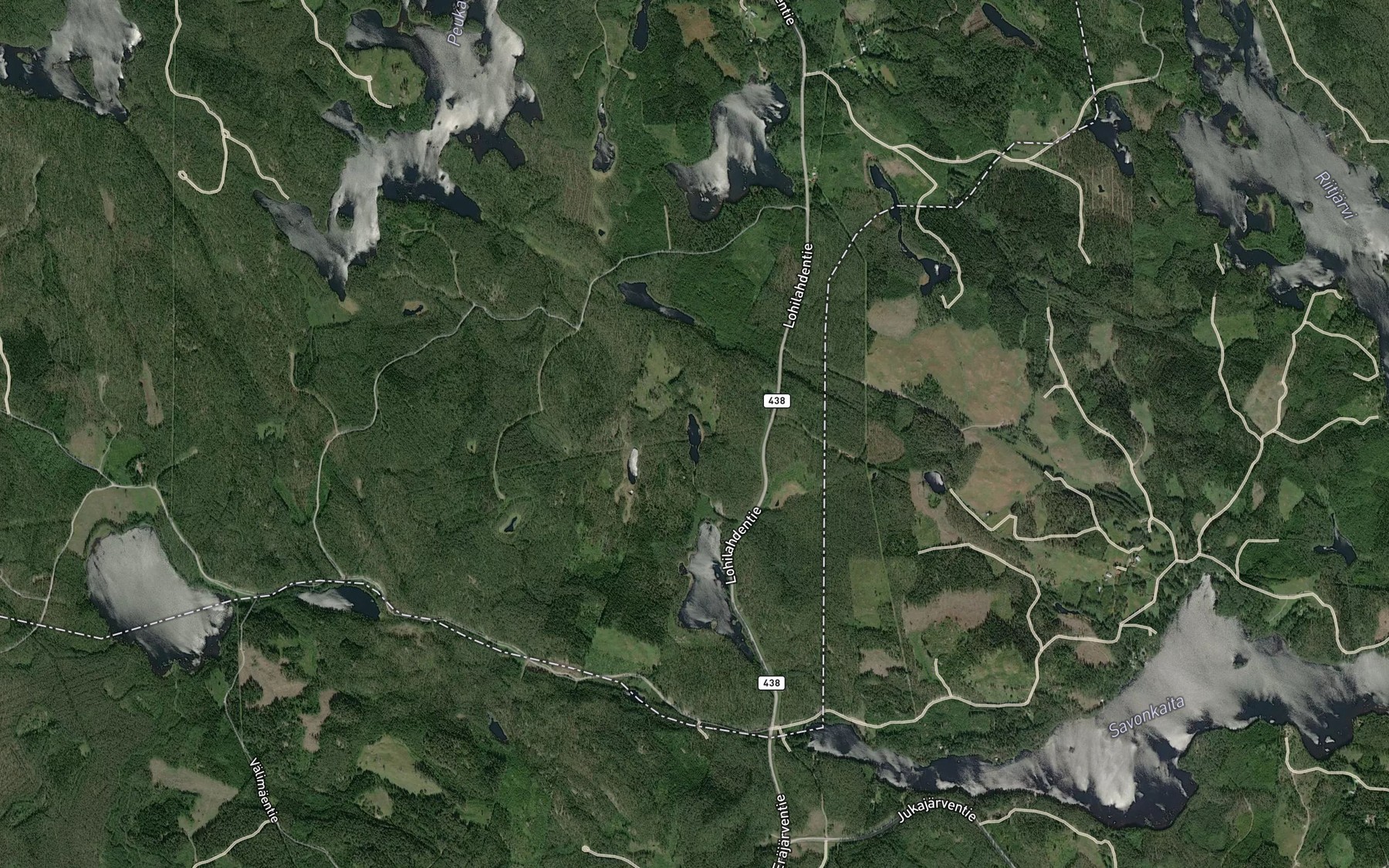 Satellite map of the Yla-Ahvenlampi