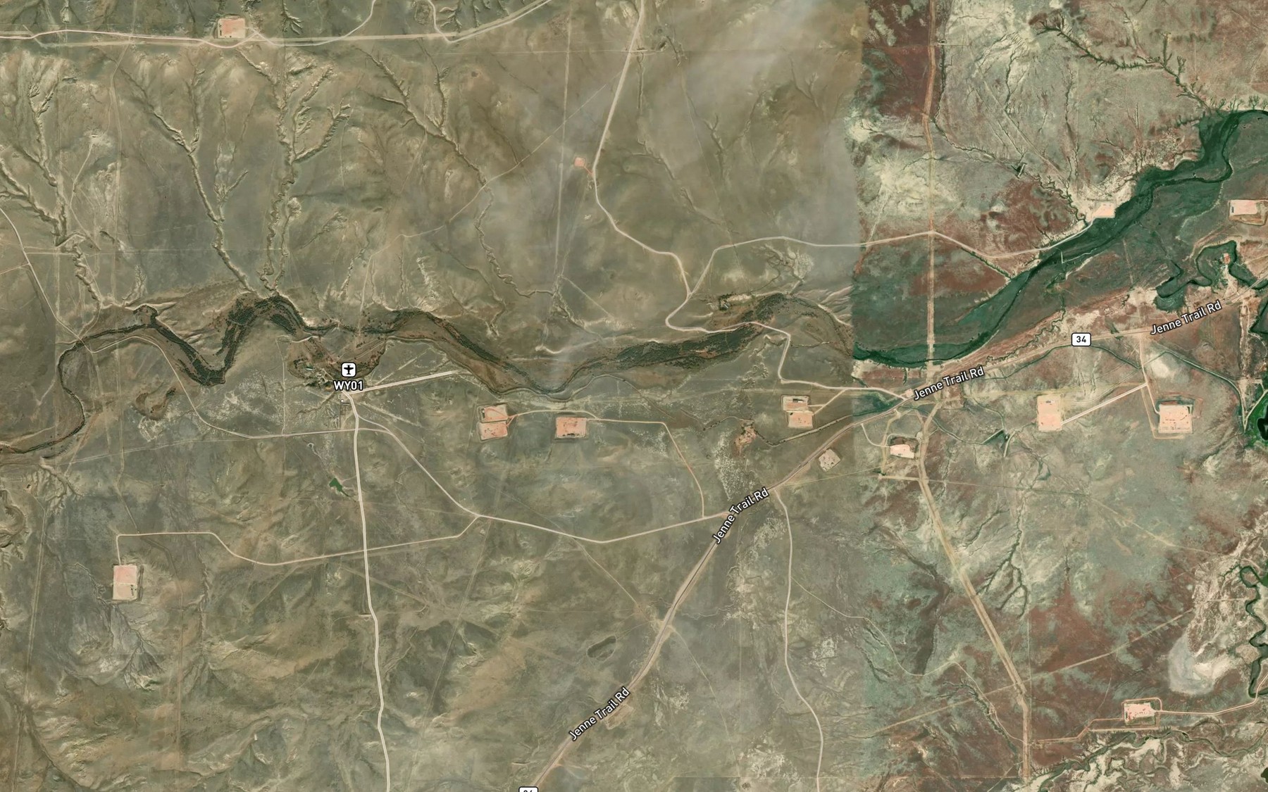 Satellite map of the Betty Supply Ditch