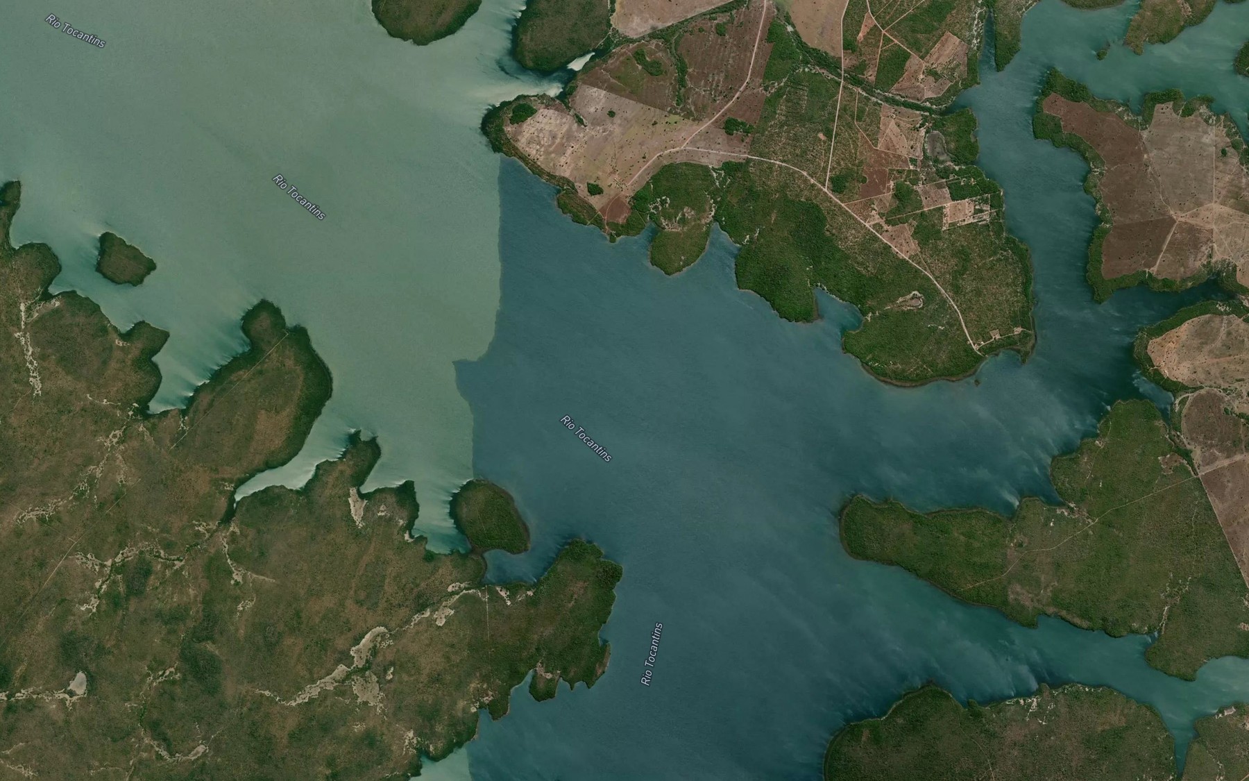 Satellite map of the Ribeirao Santa Cruz