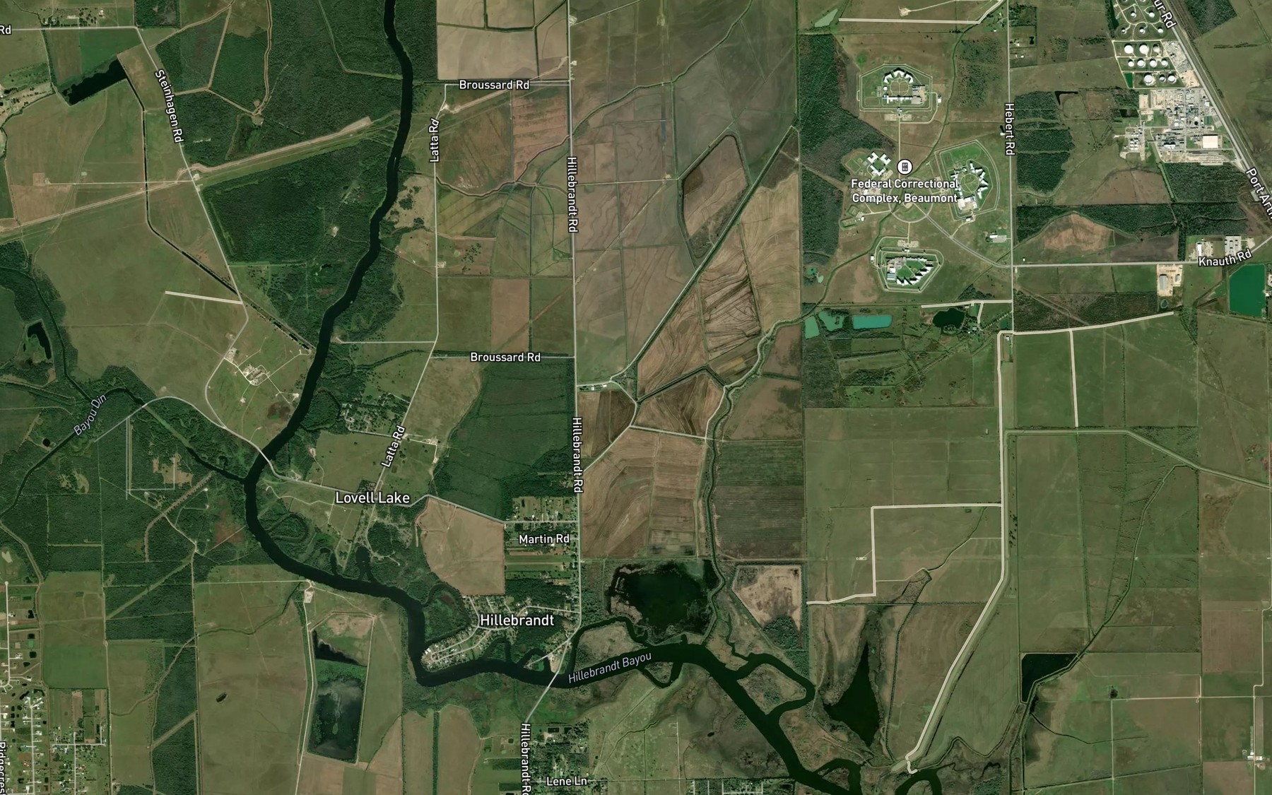 Satellite map of the Garner Canal