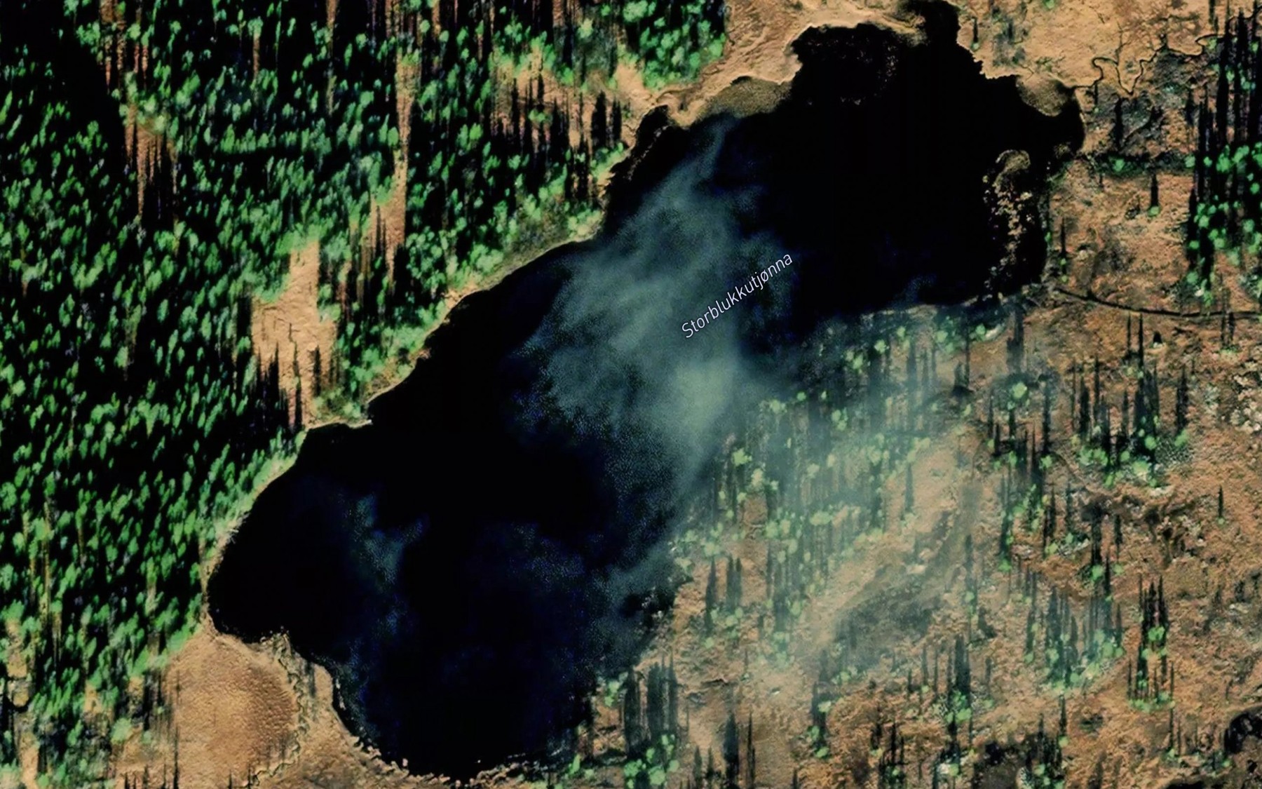 Satellite map of the Storblukkutjorna