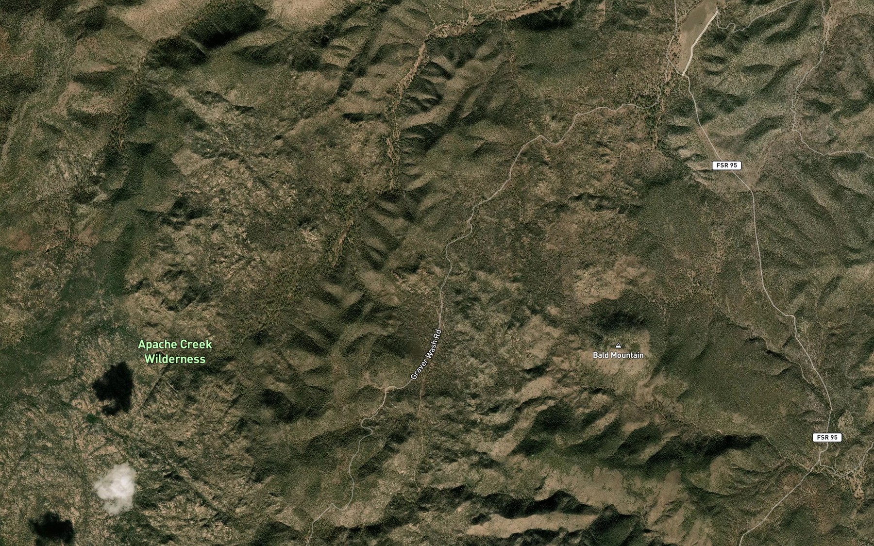 Satellite map of the Ash Spring