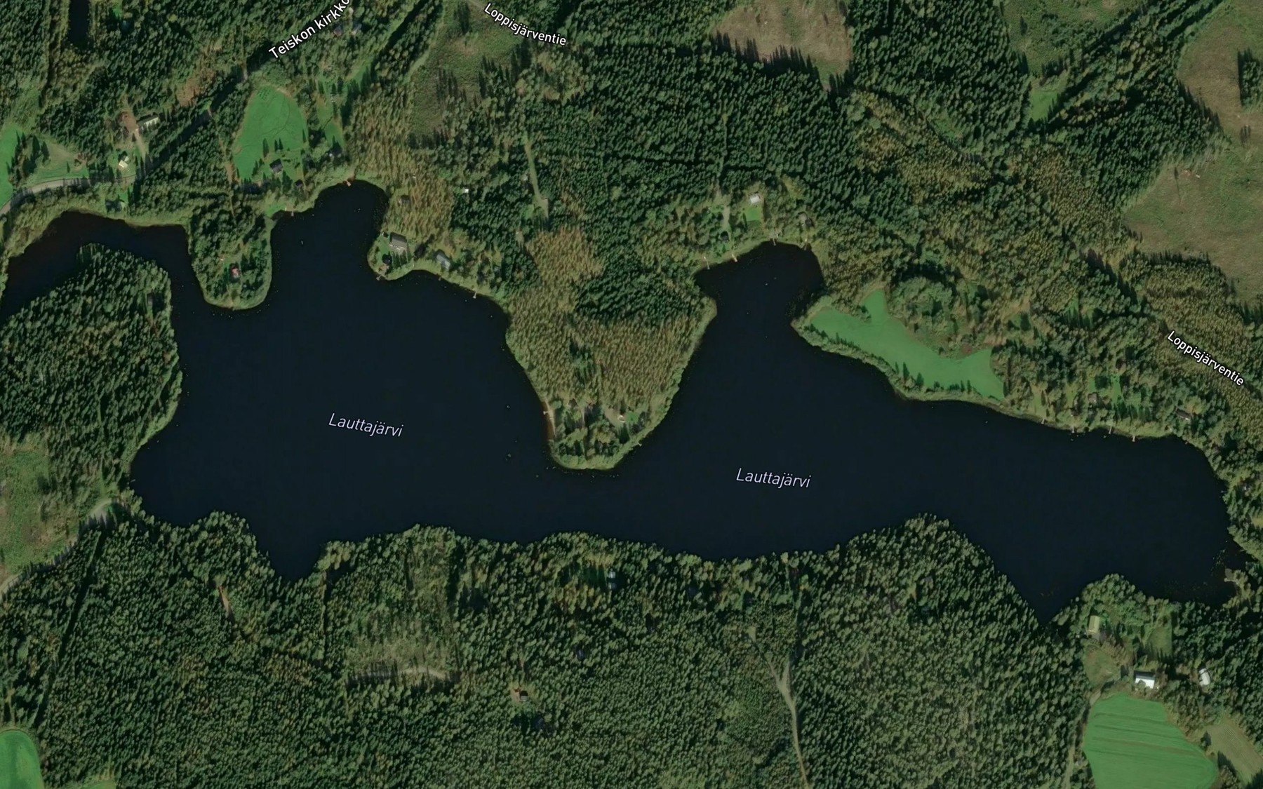 Satellite map of the Lauttajarvi