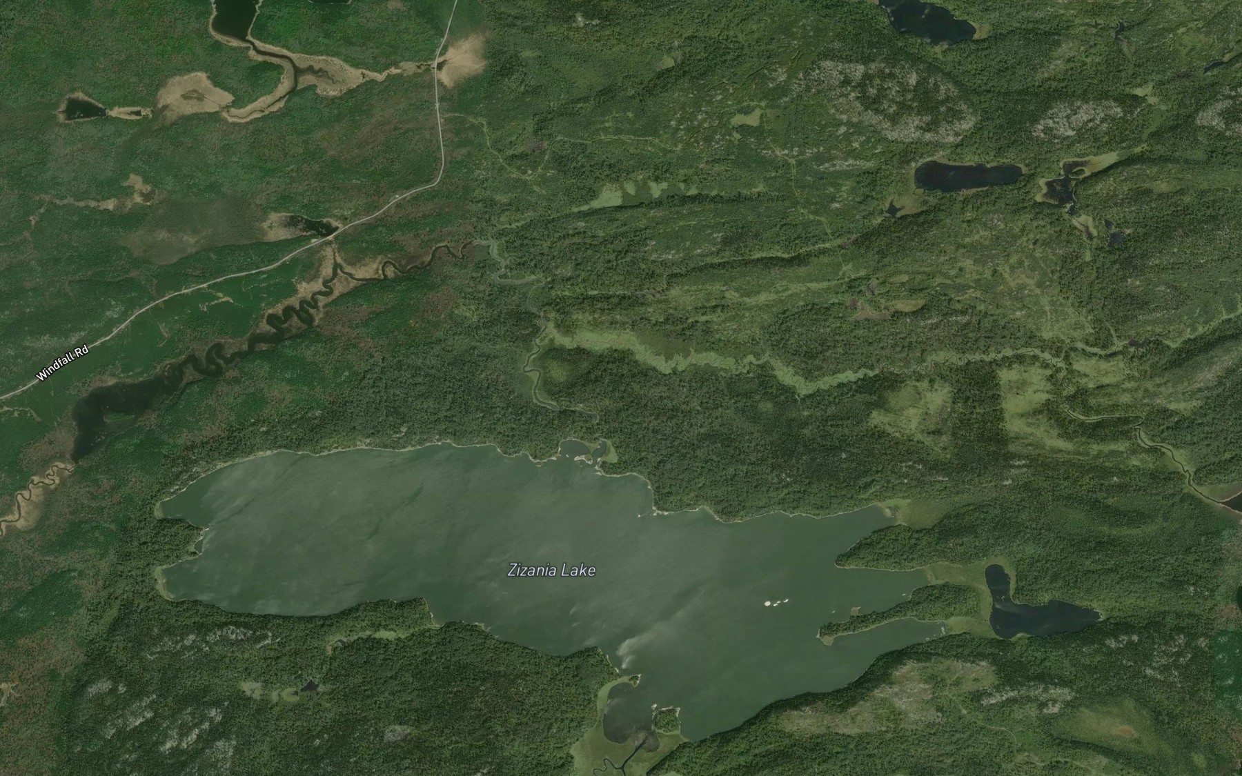 Satellite map of the Gould Creek