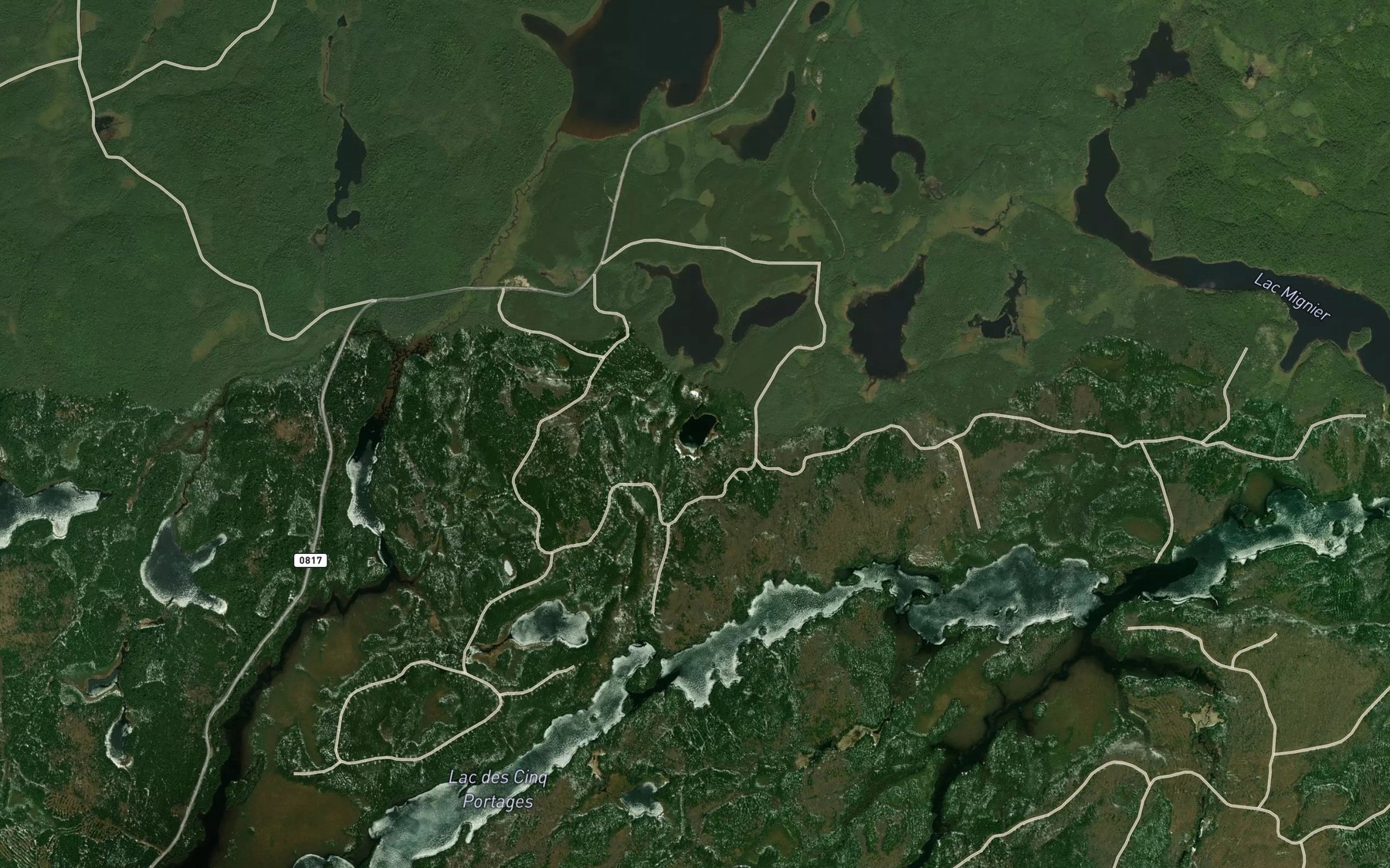 Satellite map of the Lac Caprice