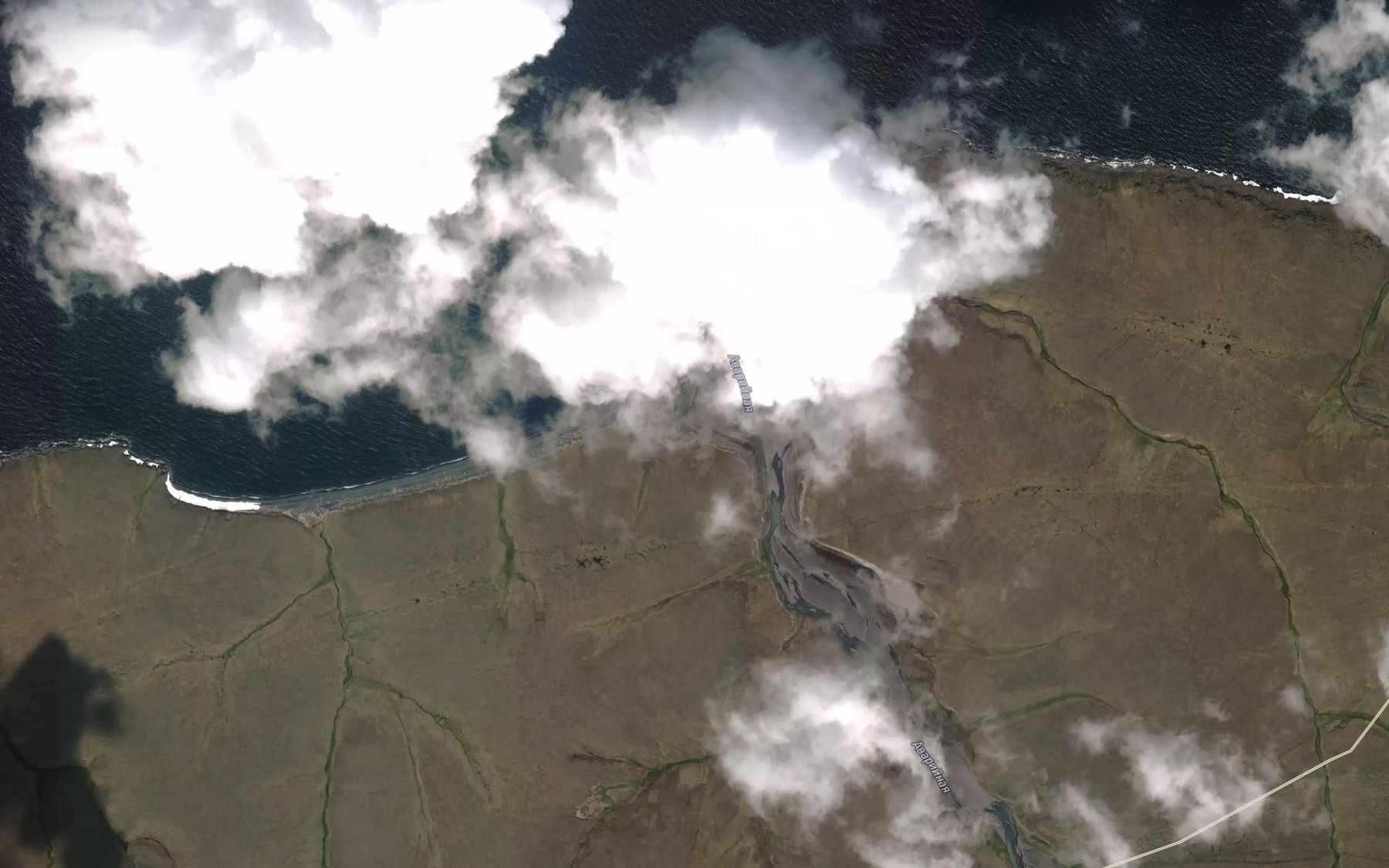 Satellite map of the Avariynaya