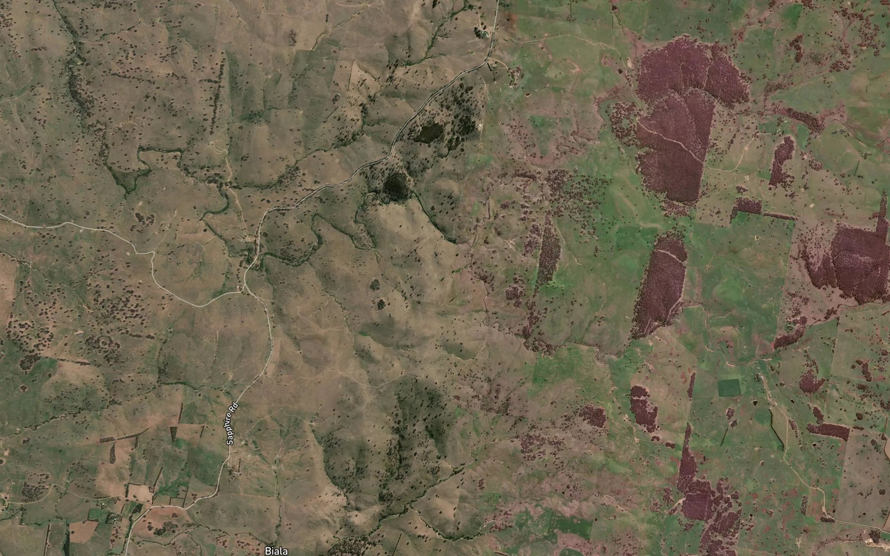 Satellite map of the Wattle Creek