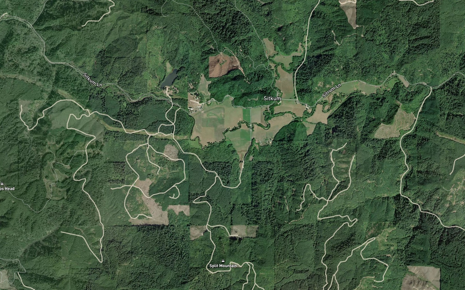 Satellite map of the Canyon Creek