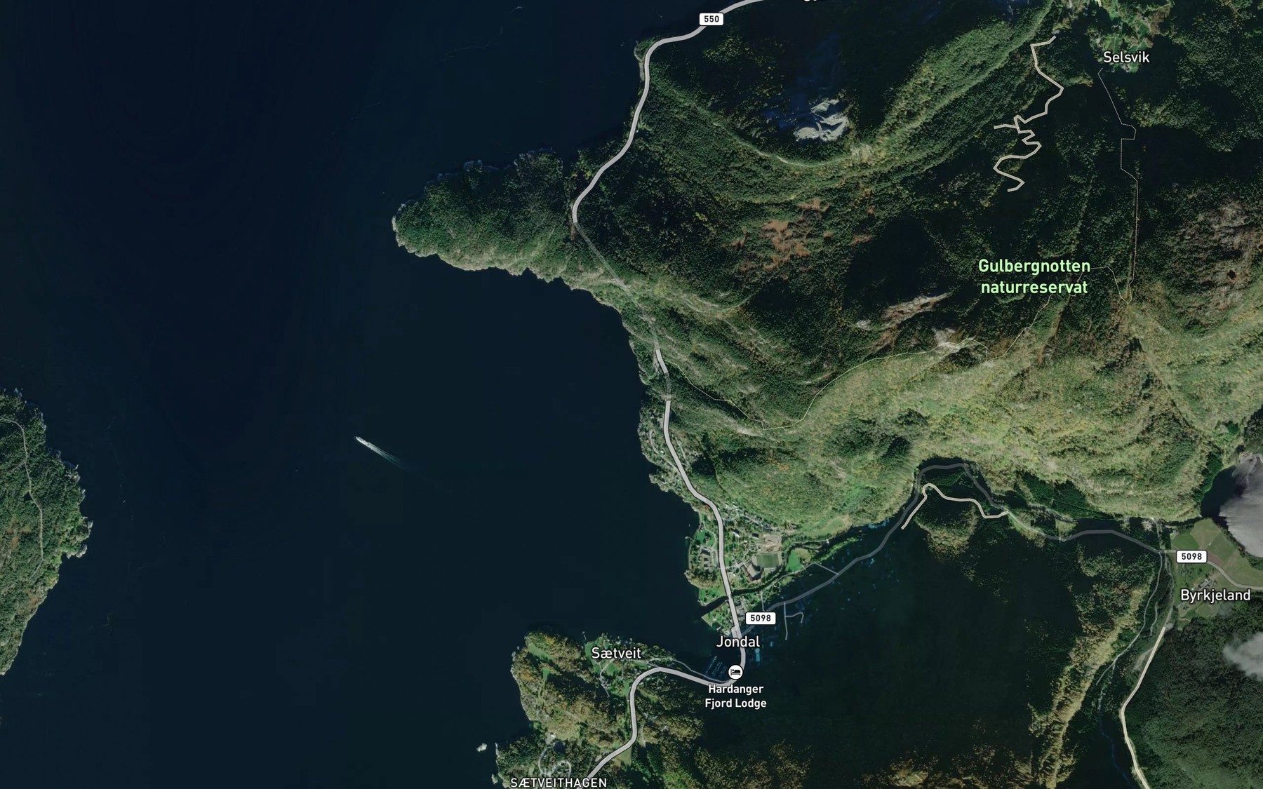 Satellite map of the Eikevik