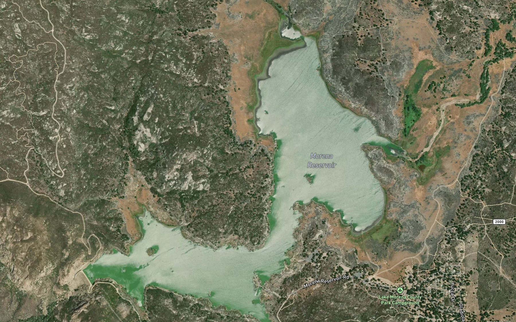Satellite map of the Morena Creek