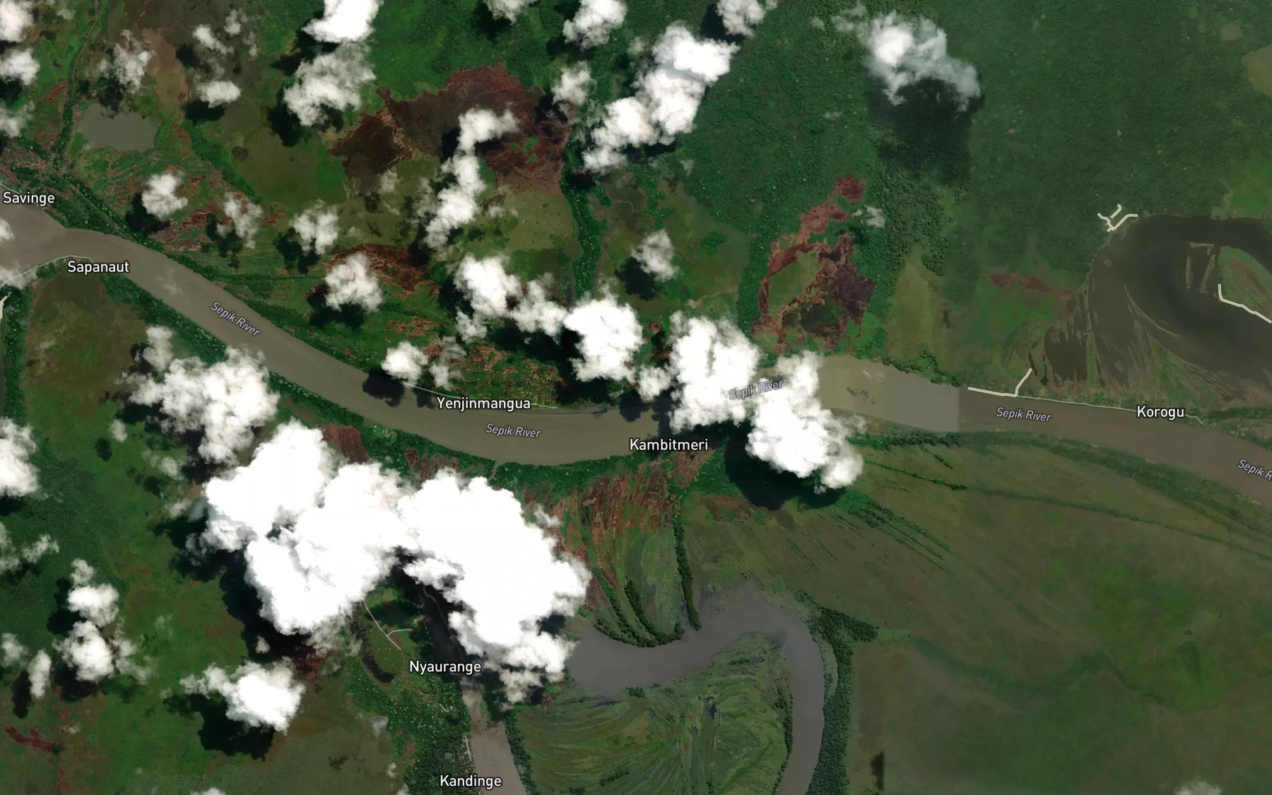 Satellite map of the Kwatit River