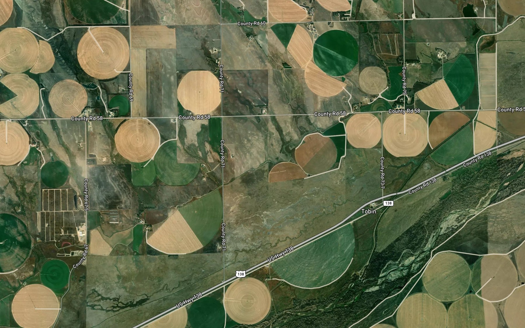 Satellite map of the Harmony Ditch Number 2