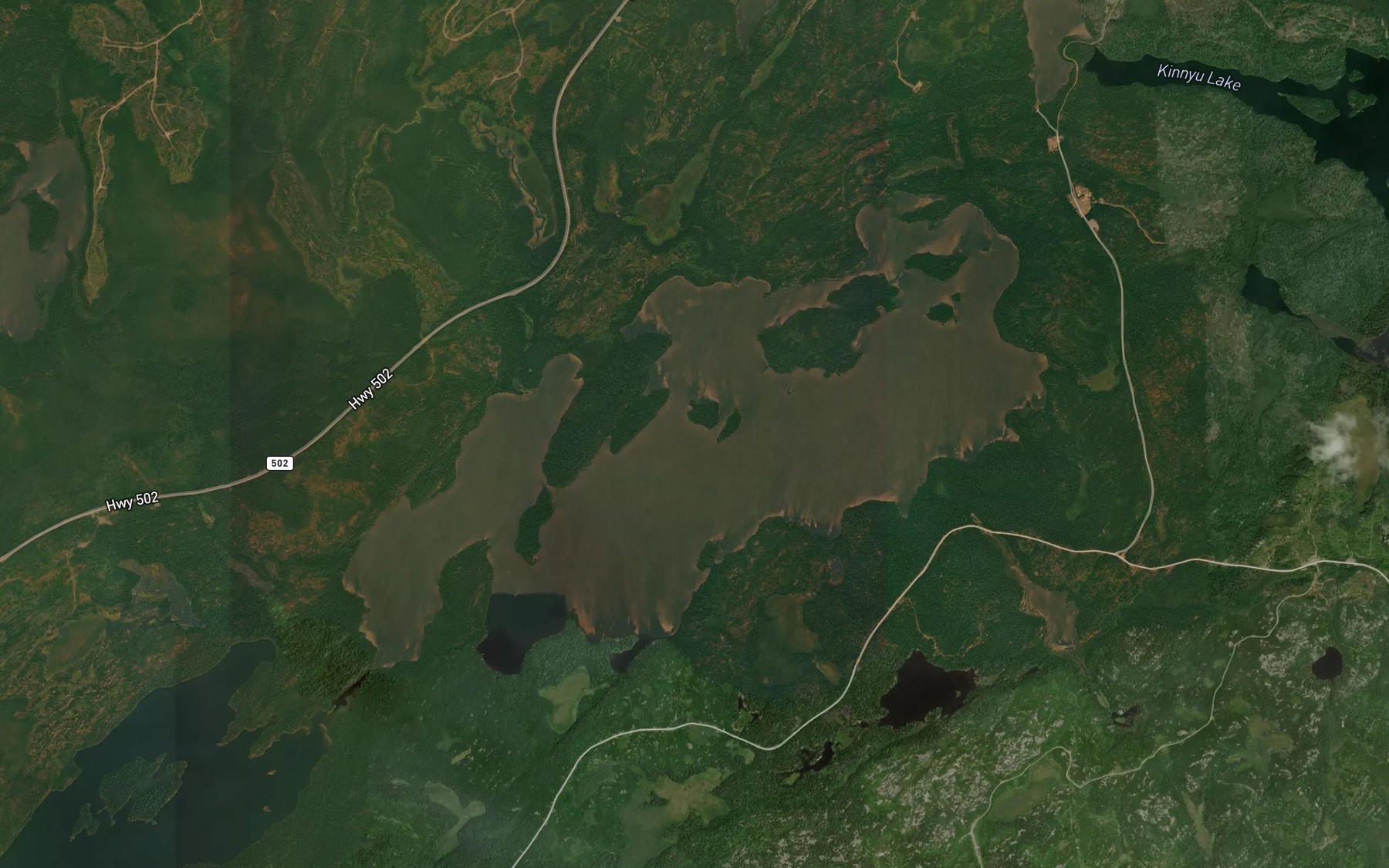 Satellite map of the Eagle Rock Lake