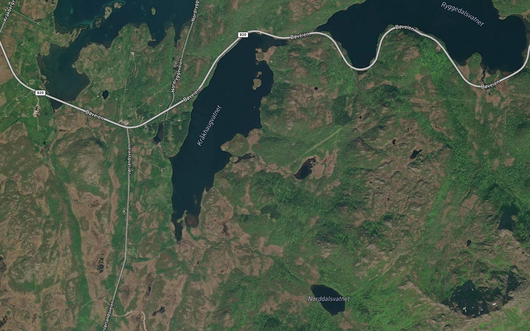 Satellite map of the Toftelva