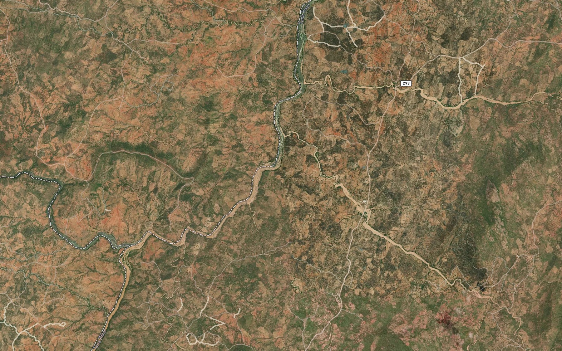 Satellite map of the Kanyaka