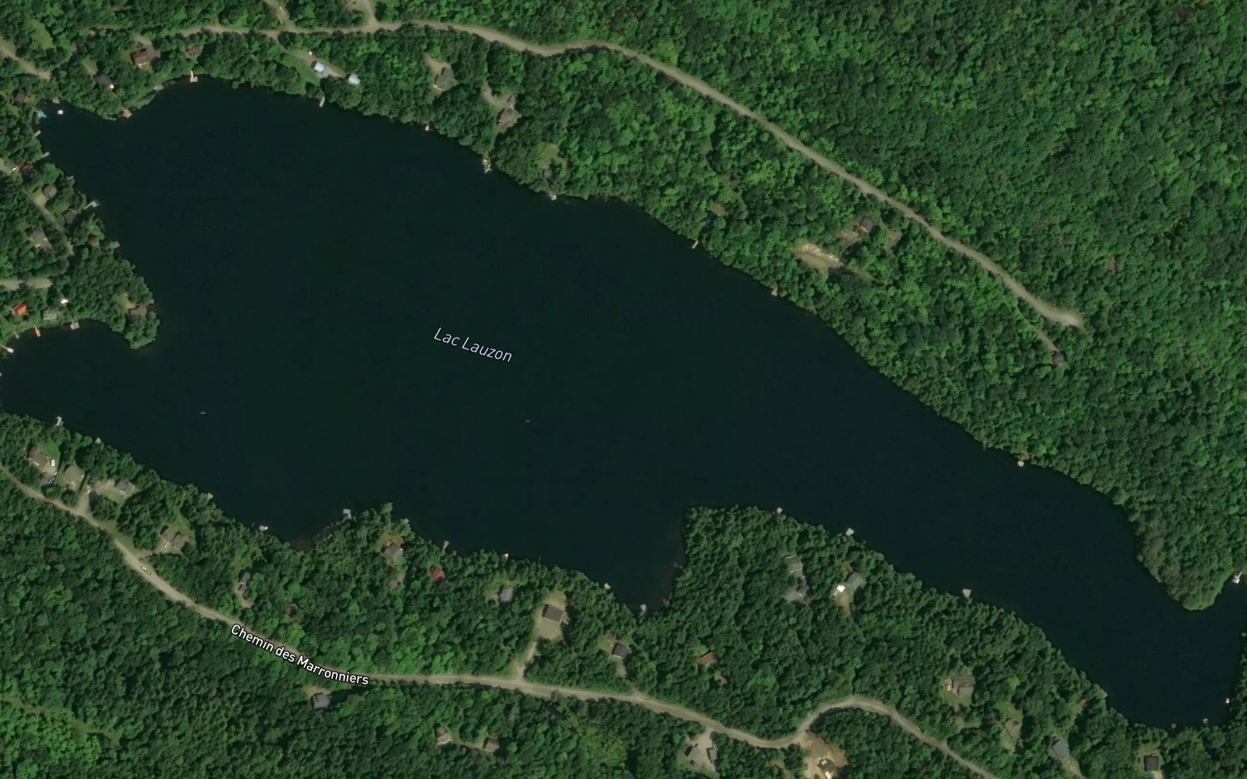 Satellite map of the Lac Lauzon