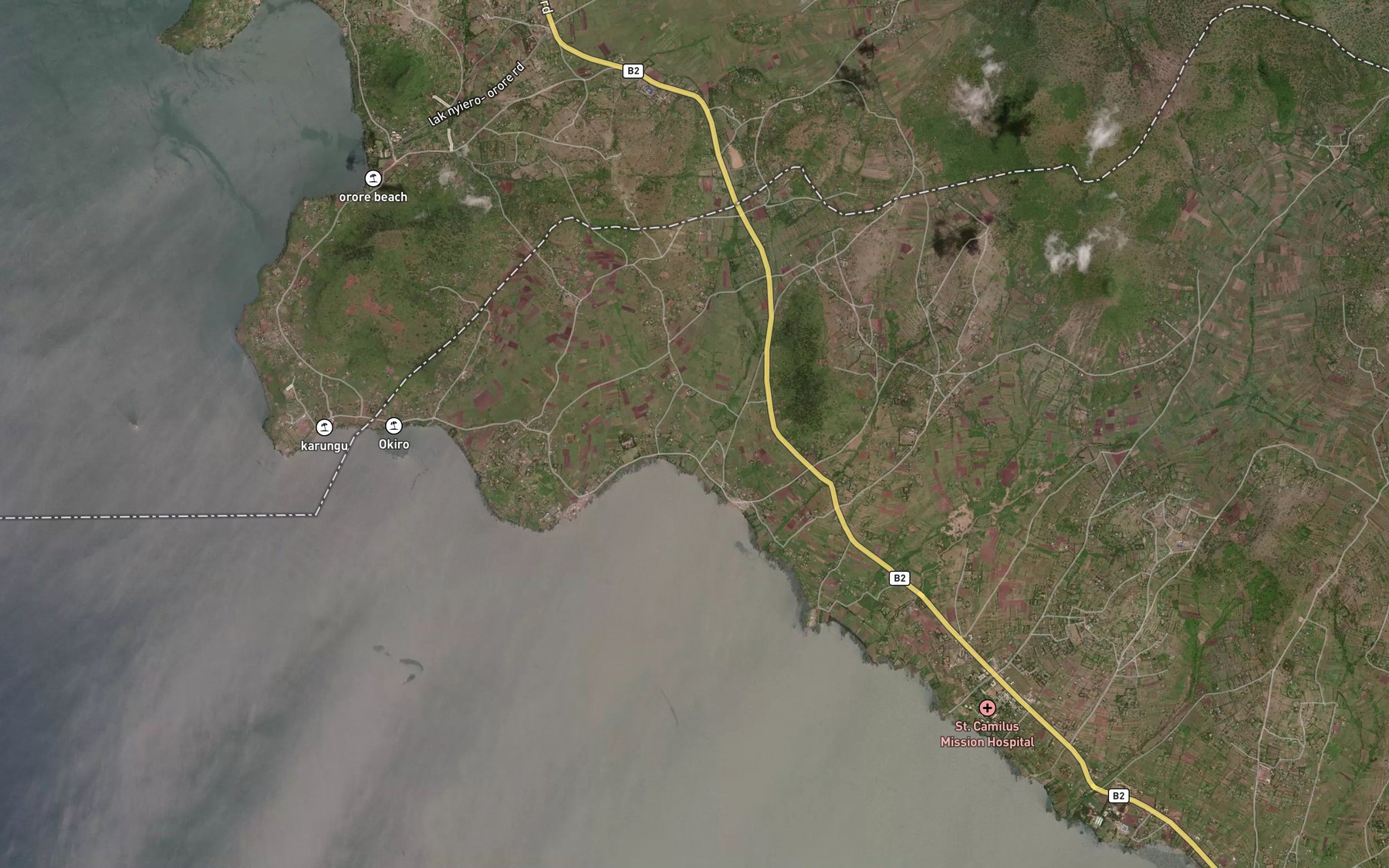 Satellite map of the Owich