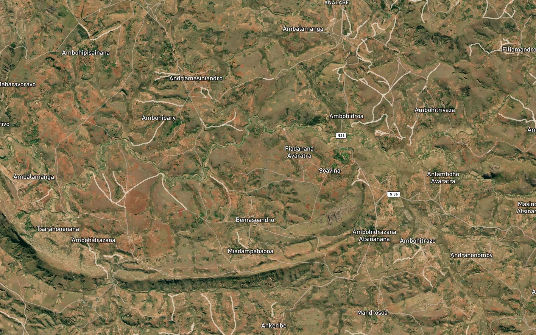 Satellite map of the Mananara