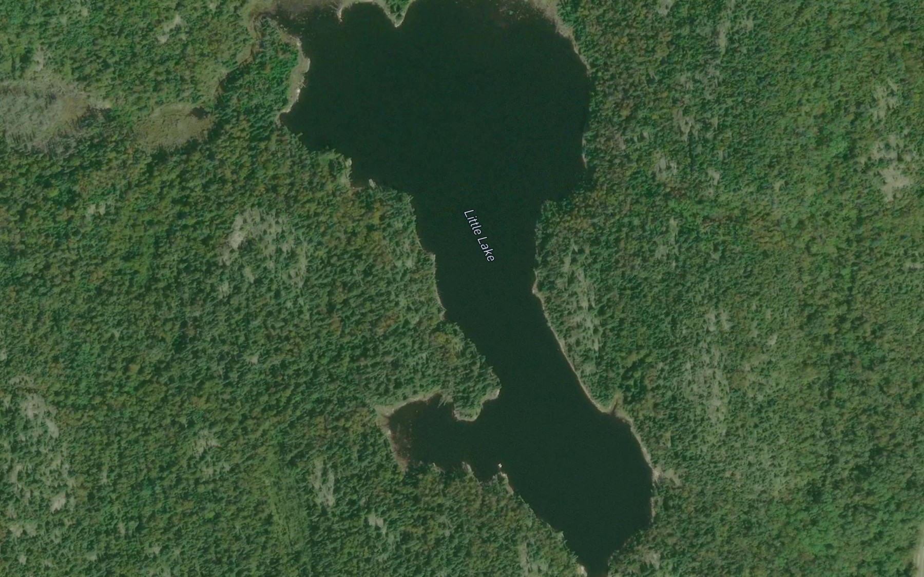 Satellite map of the Little Lake