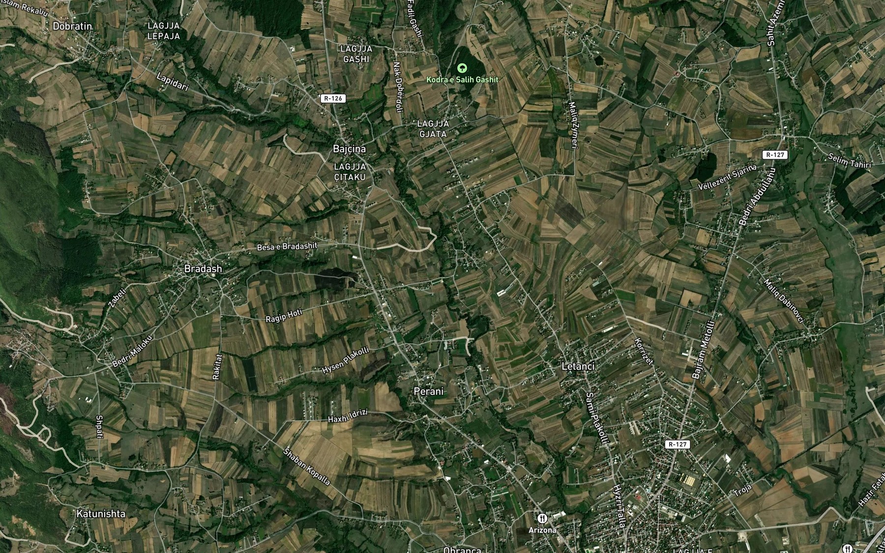 Satellite map of the Lumi Bradash