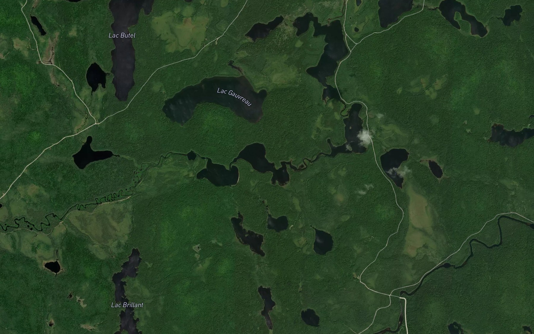 Satellite map of the Lac Hebert