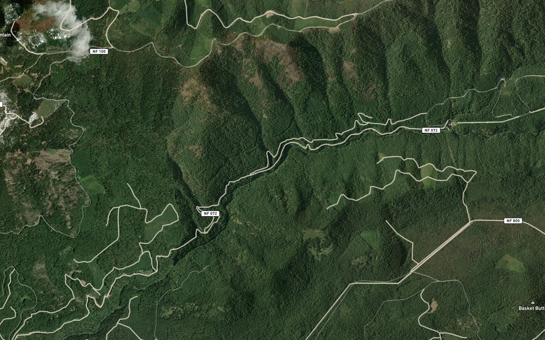 Satellite map of the Dorothy Creek
