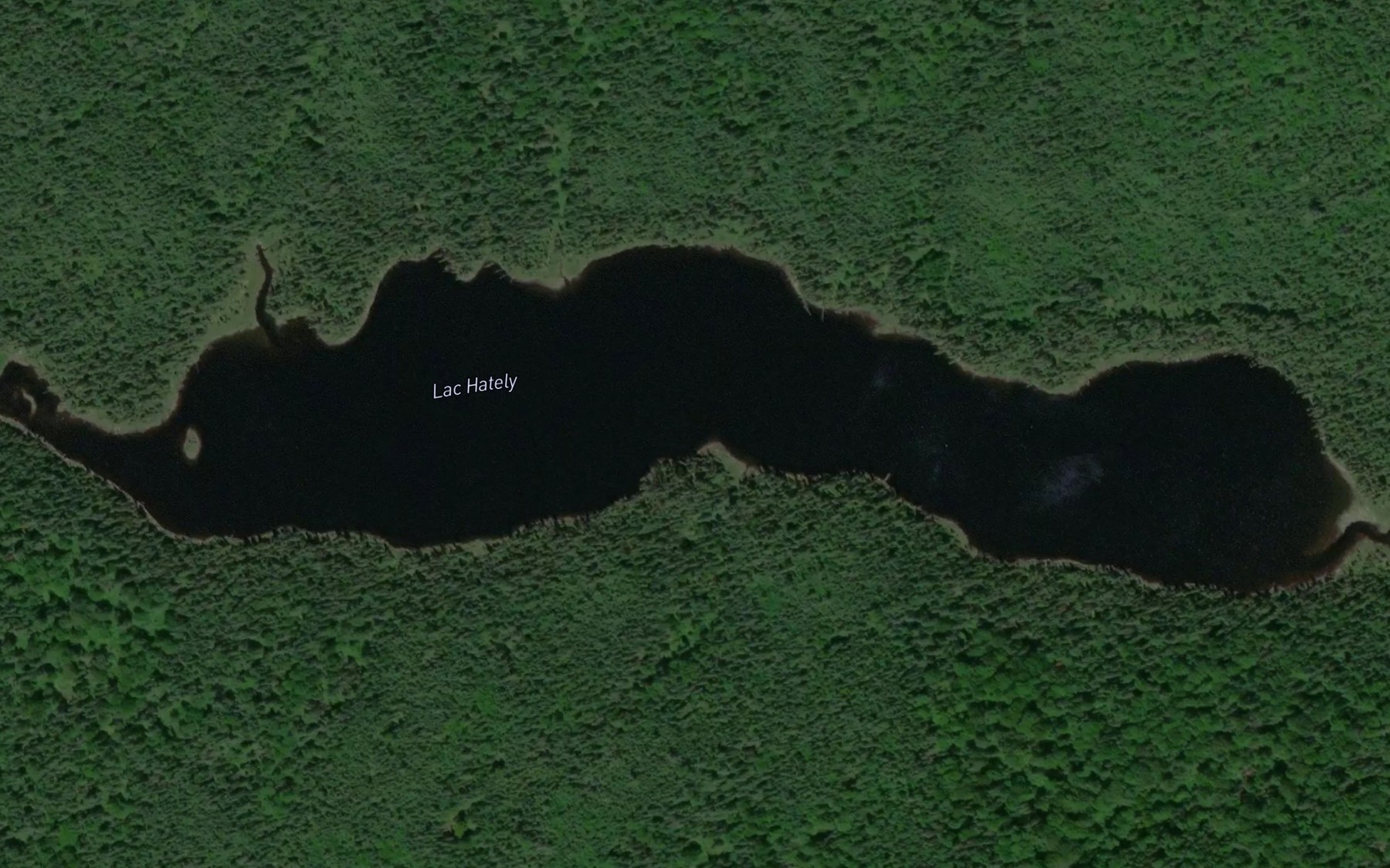 Satellite map of the Lac Hately
