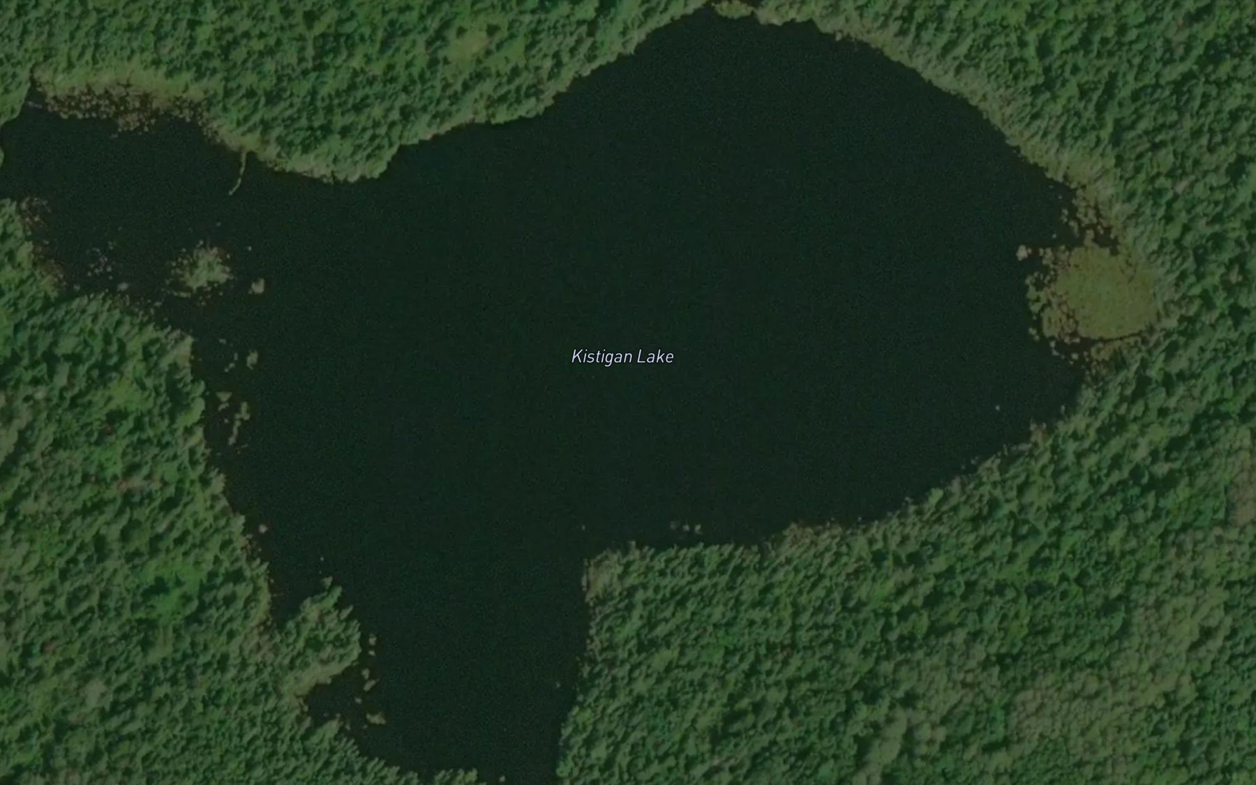 Satellite map of the Kistigan Lake