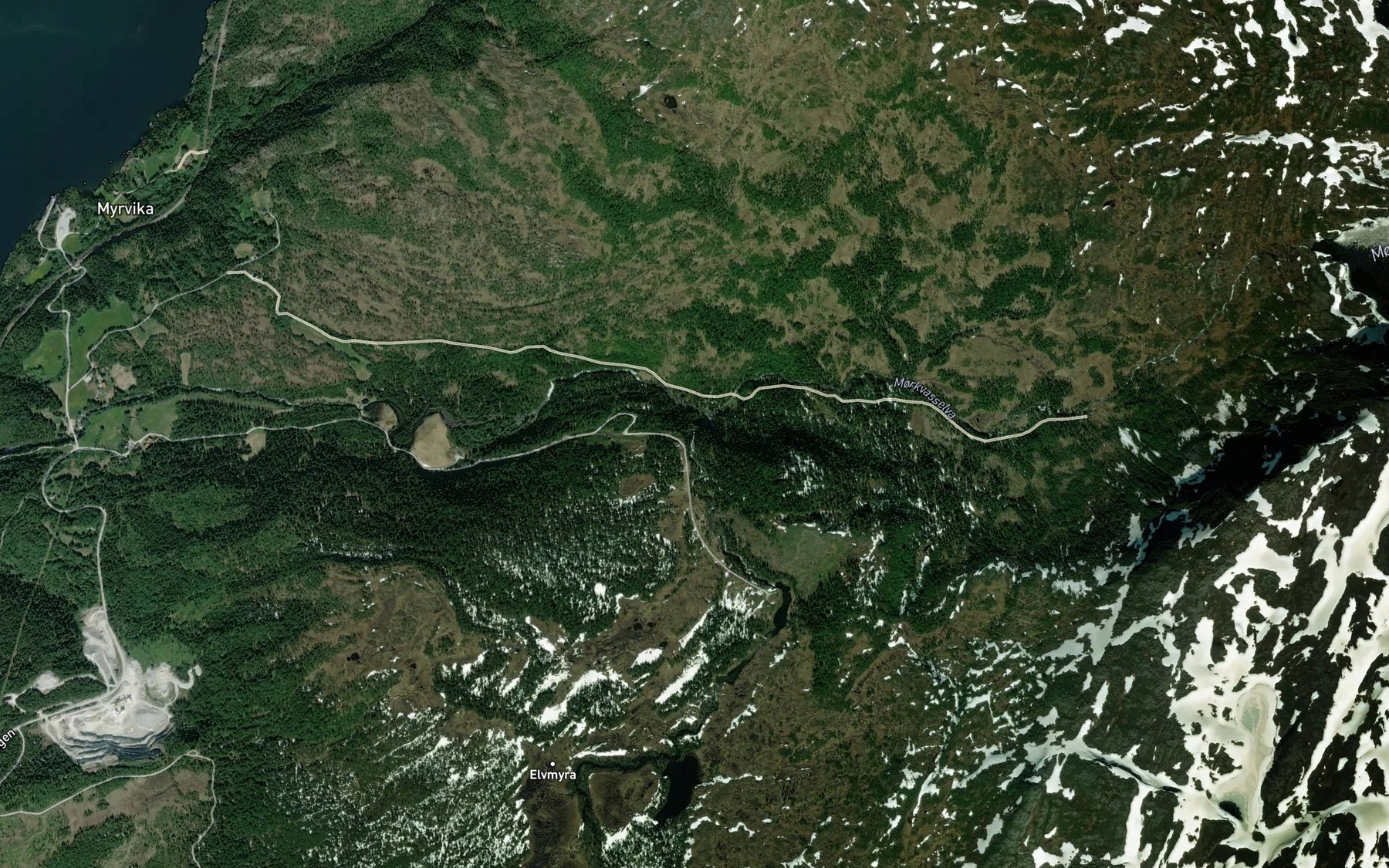 Satellite map of the Kinna