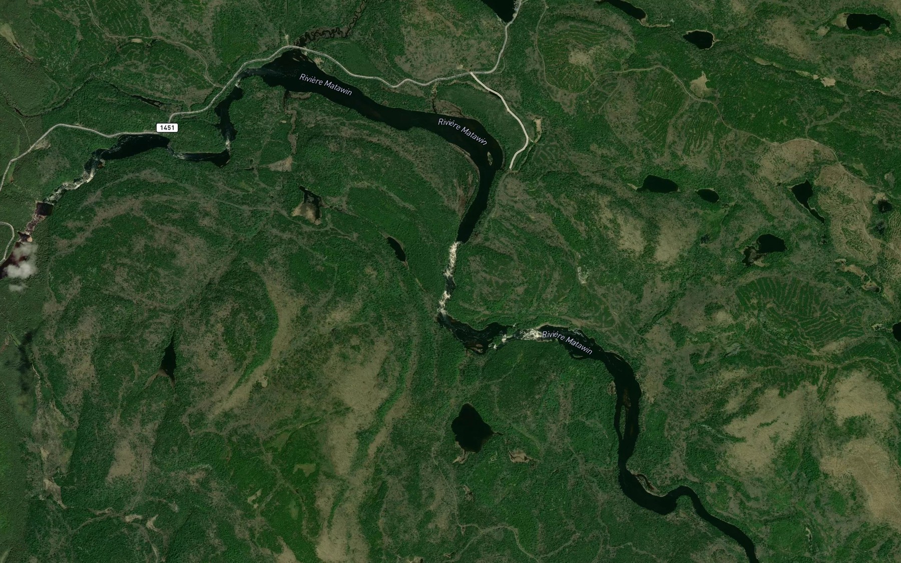 Satellite map of the Rapides des Pins