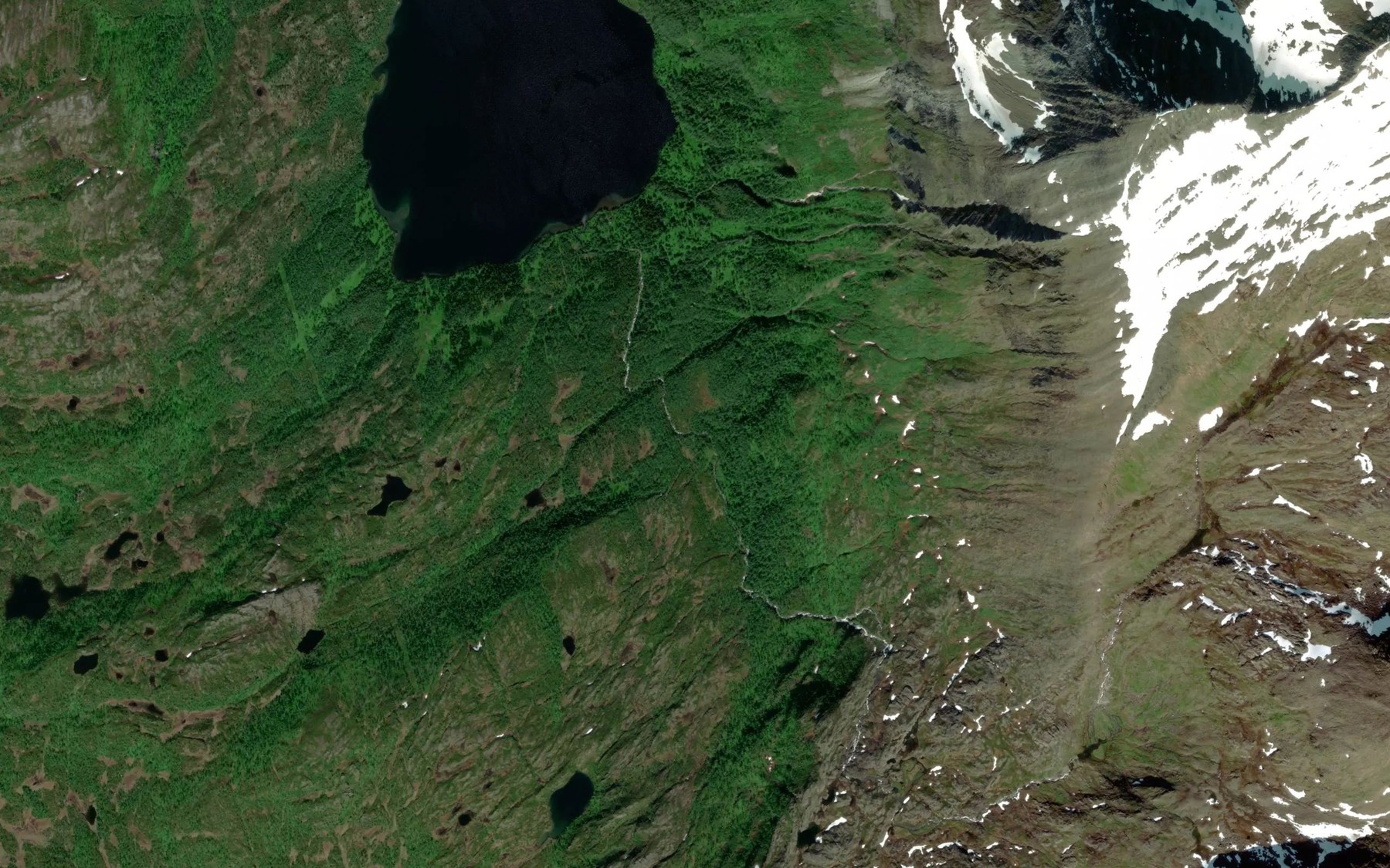 Satellite map of the Innerelva