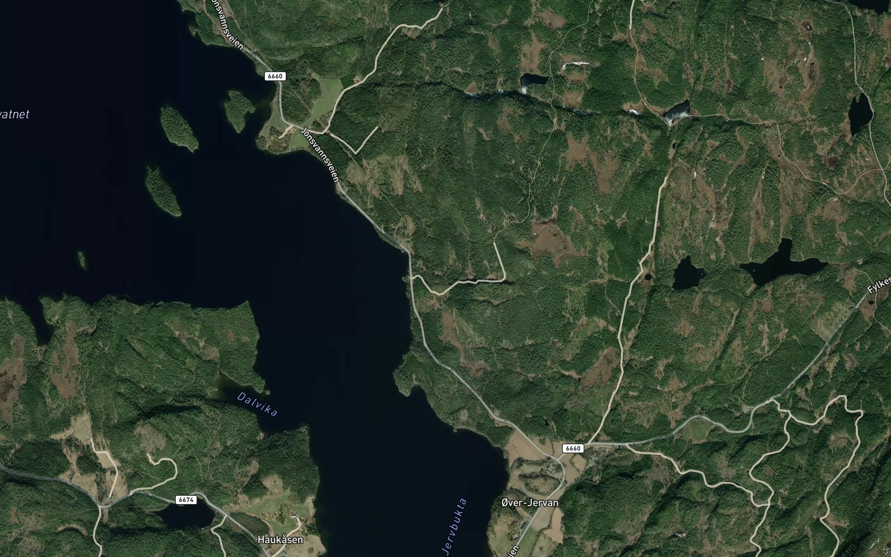 Satellite map of the Vikabekken