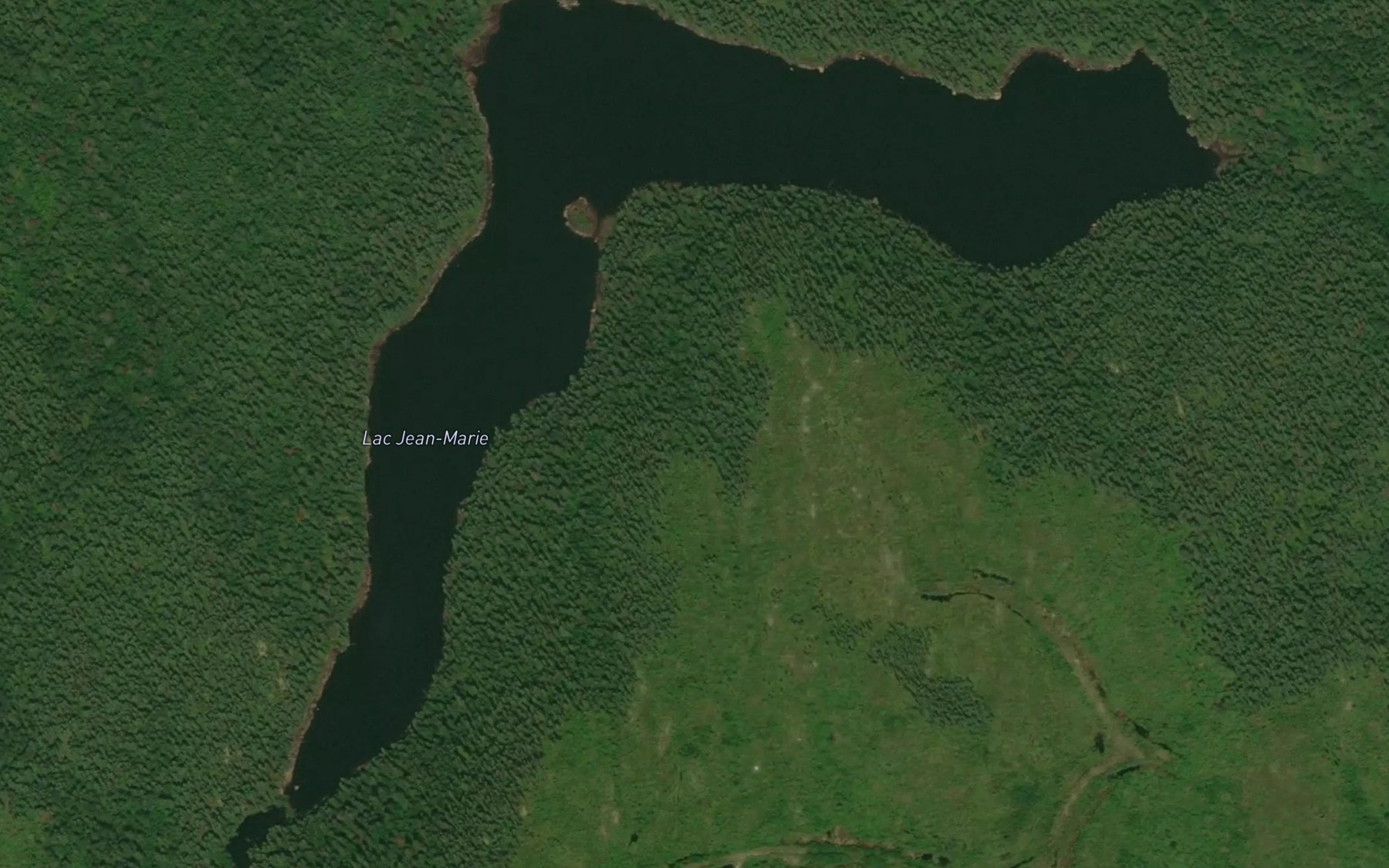 Satellite map of the Lac Jean-Marie